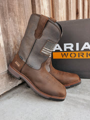 Ariat | Men's Activator Patriot Waterproof Square Steel Toe Work Boots