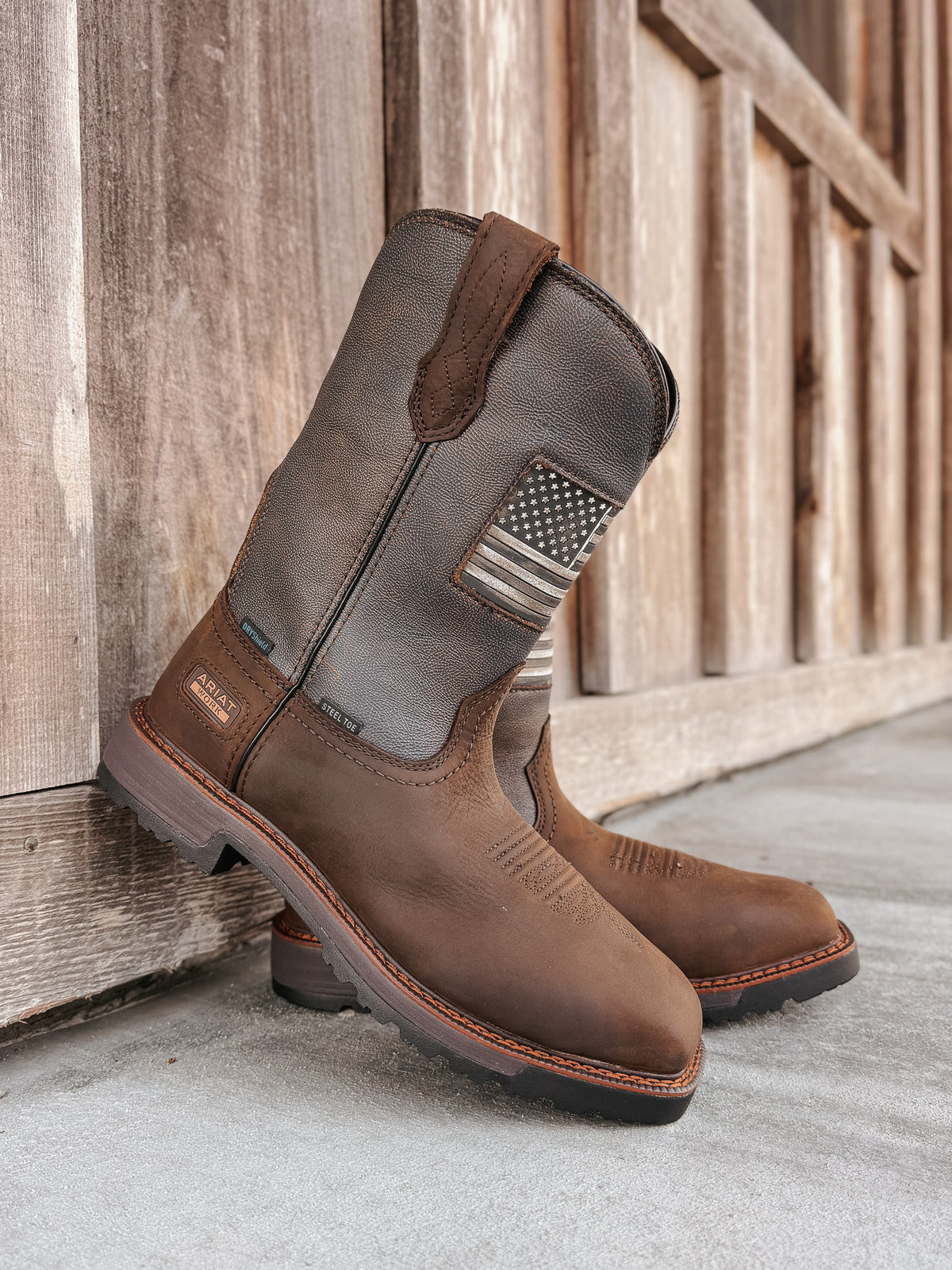 Ariat | Men's Activator Patriot Waterproof Square Steel Toe Work Boots