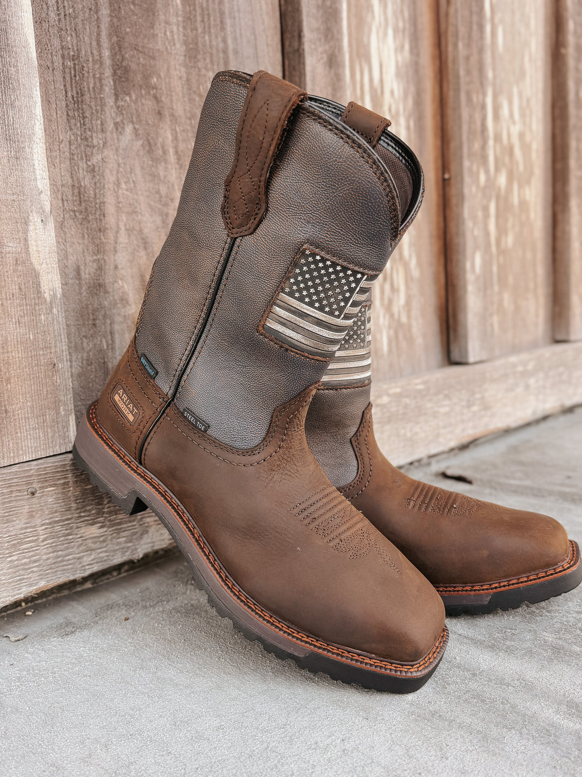 Ariat | Men's Activator Patriot Waterproof Square Steel Toe Work Boots