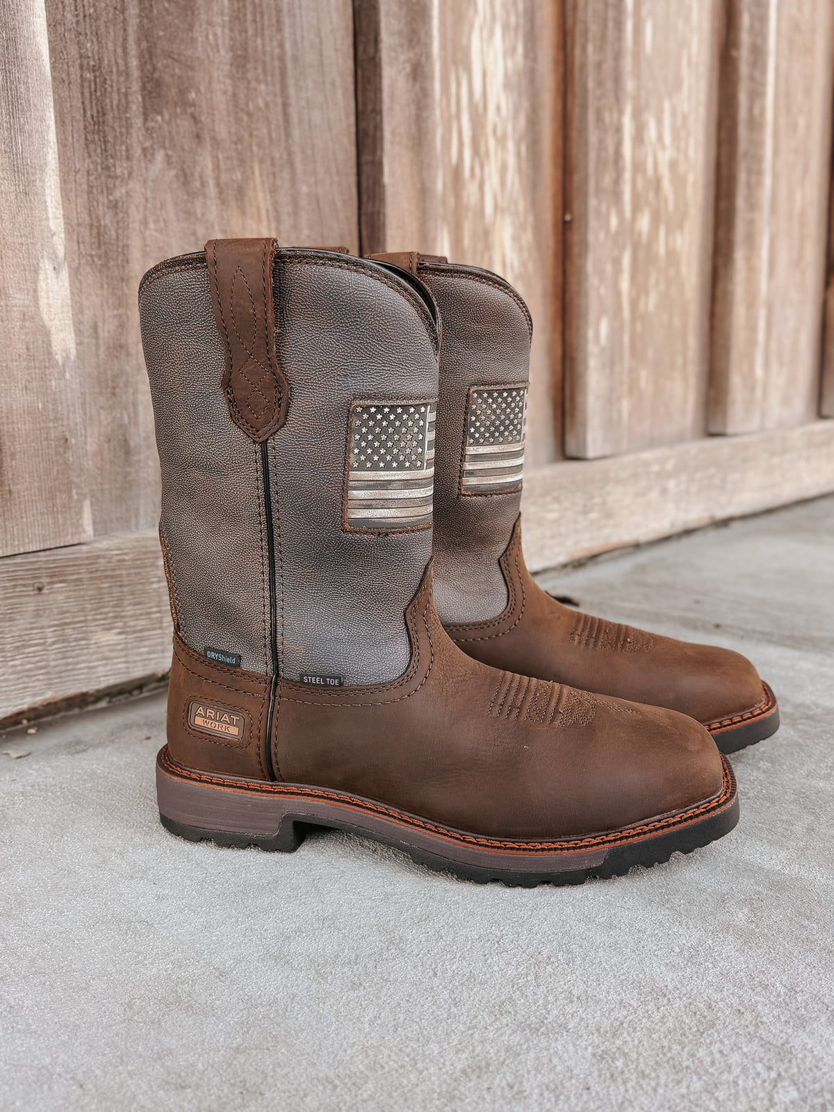 Ariat | Men's Activator Patriot Waterproof Square Steel Toe Work Boots