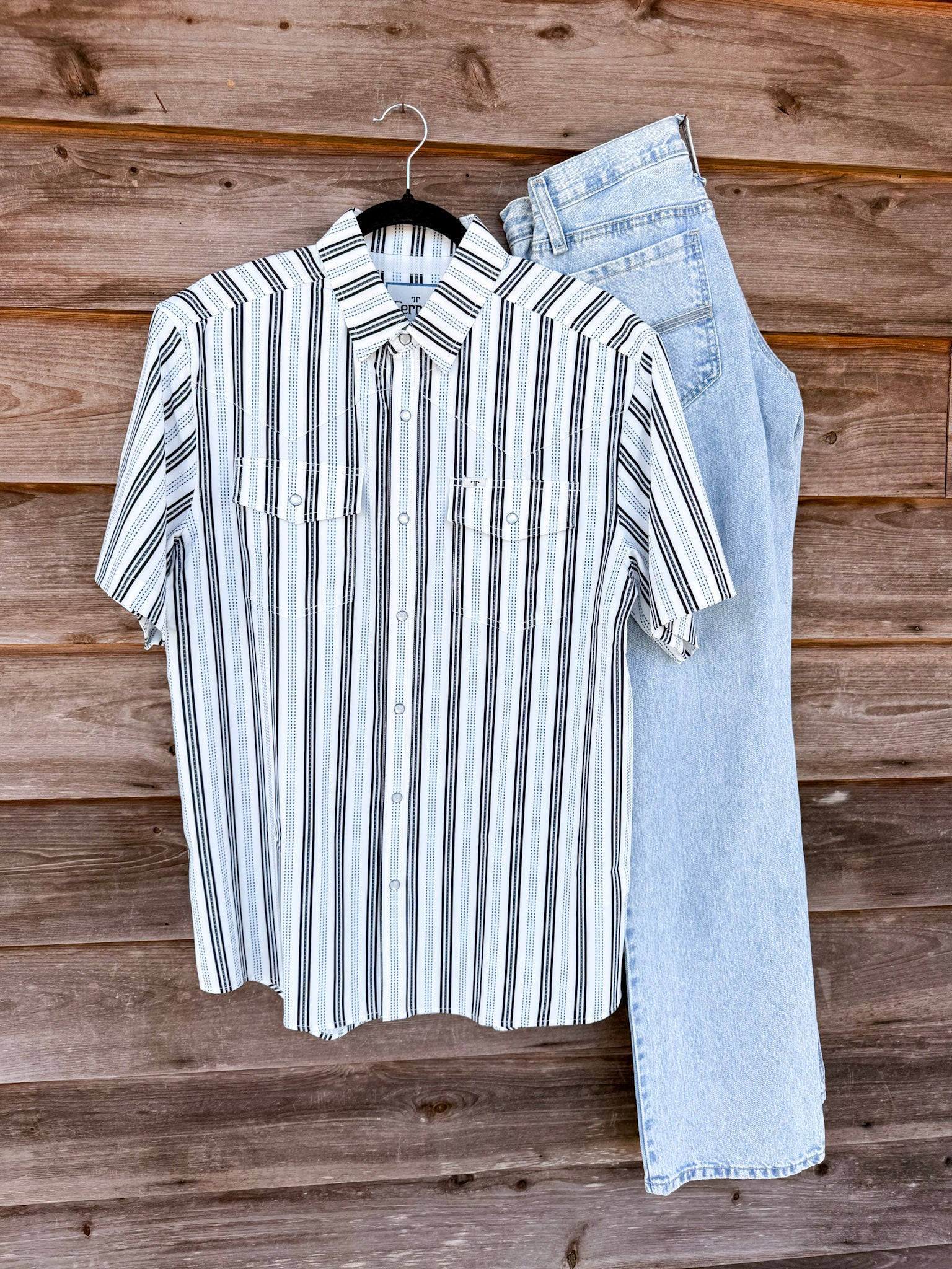 Ferrell The Jake in White - Short Sleeve Snap Shirt