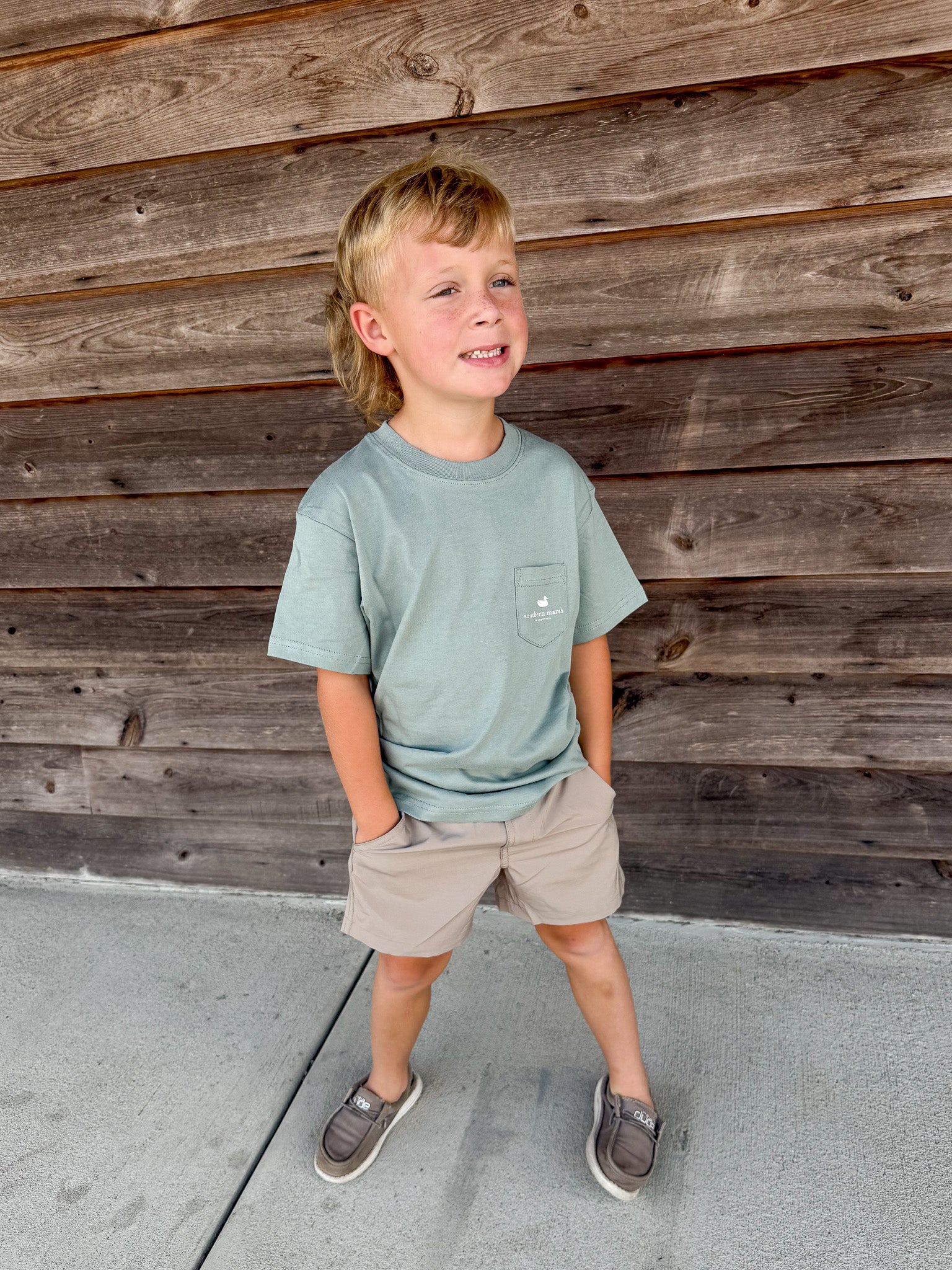 Youth Southern Marsh Duckstamp Pintail Tee in Burnt Sage
