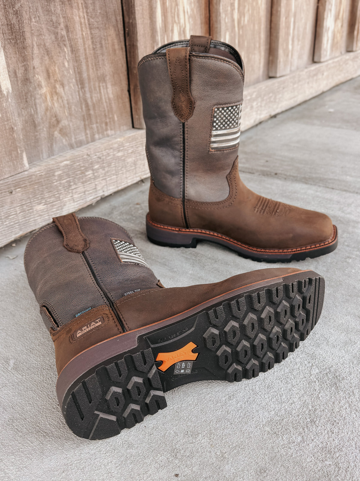 Ariat | Men's Activator Patriot Waterproof Square Steel Toe Work Boots