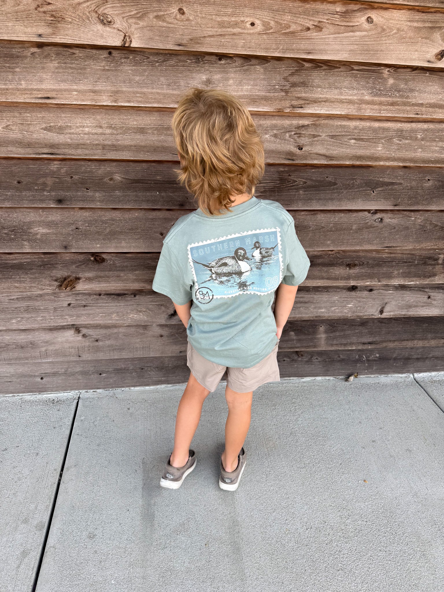 Youth Southern Marsh Duckstamp Pintail Tee in Burnt Sage