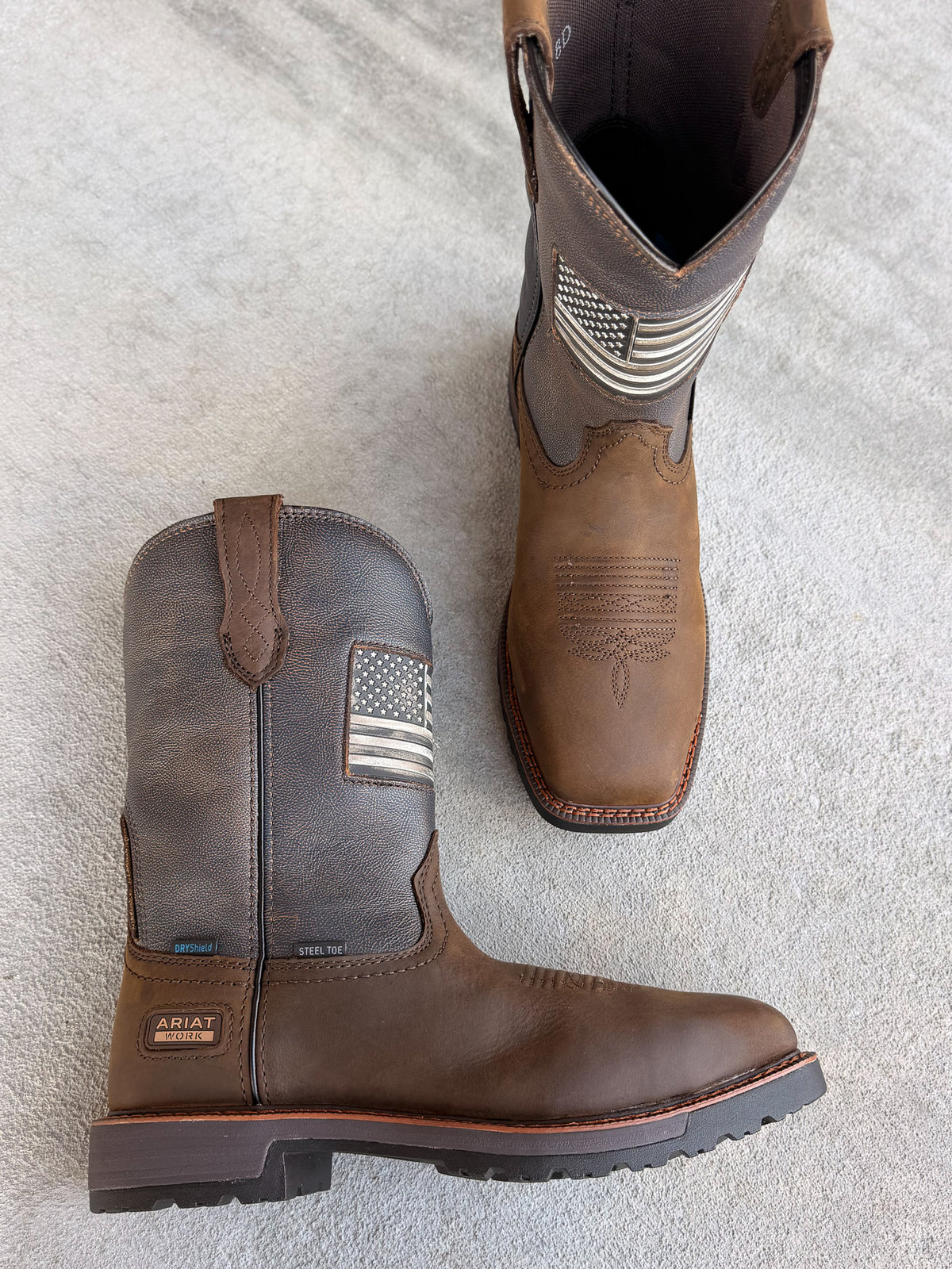 Ariat | Men's Activator Patriot Waterproof Square Steel Toe Work Boots
