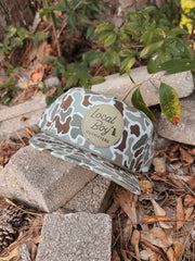 Local Boy | Modern Patch Perforated Rope Hat in Localflage Forest