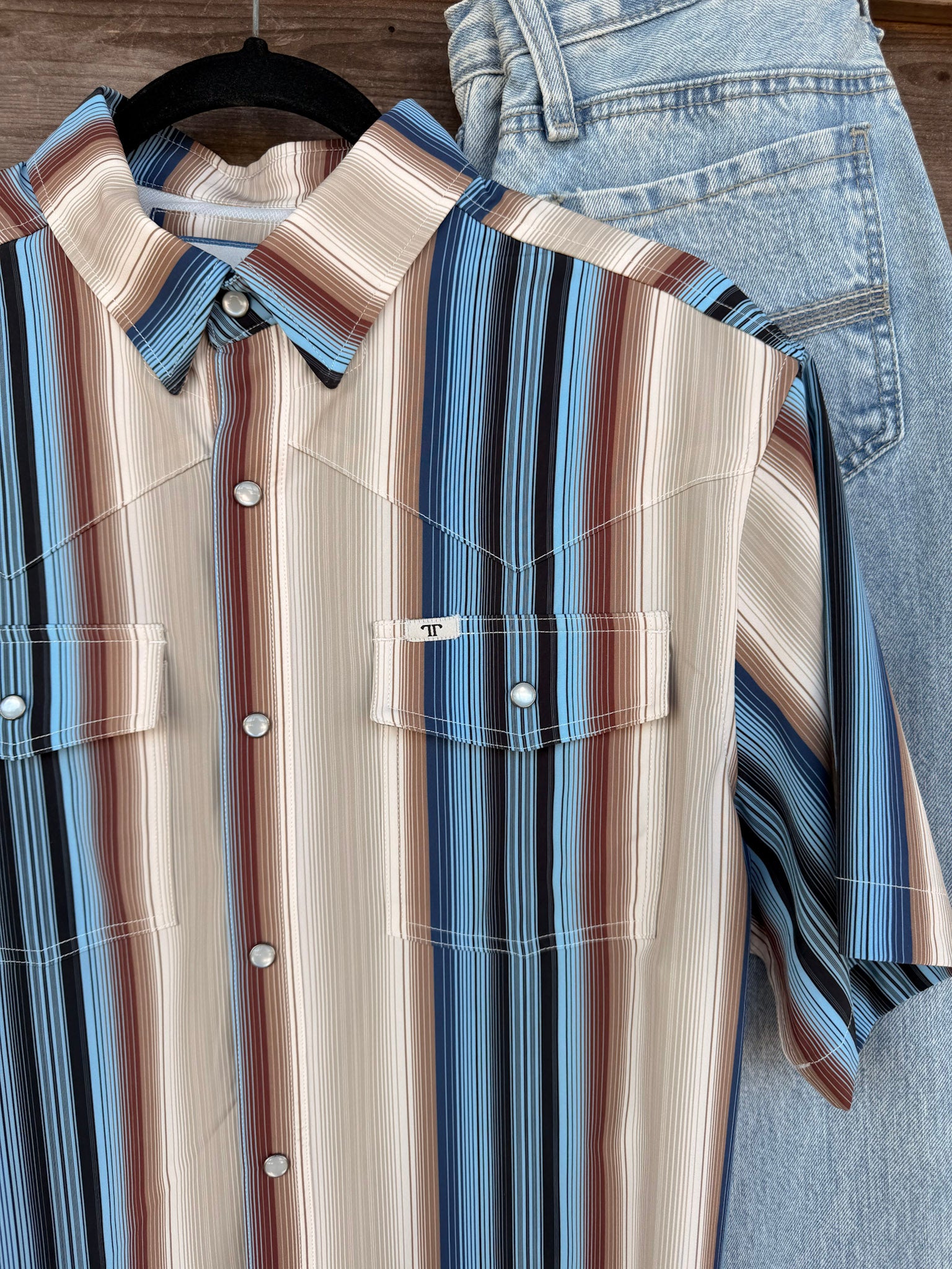 Ferrell The Harrison in Cream - Short Sleeve Snap Shirt