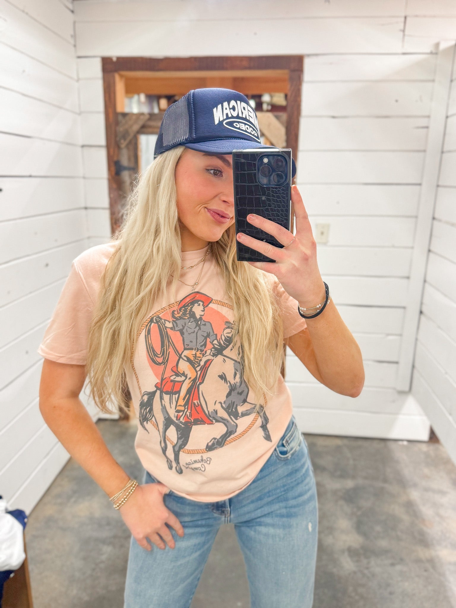 Cowgirl Rope Blush Tee