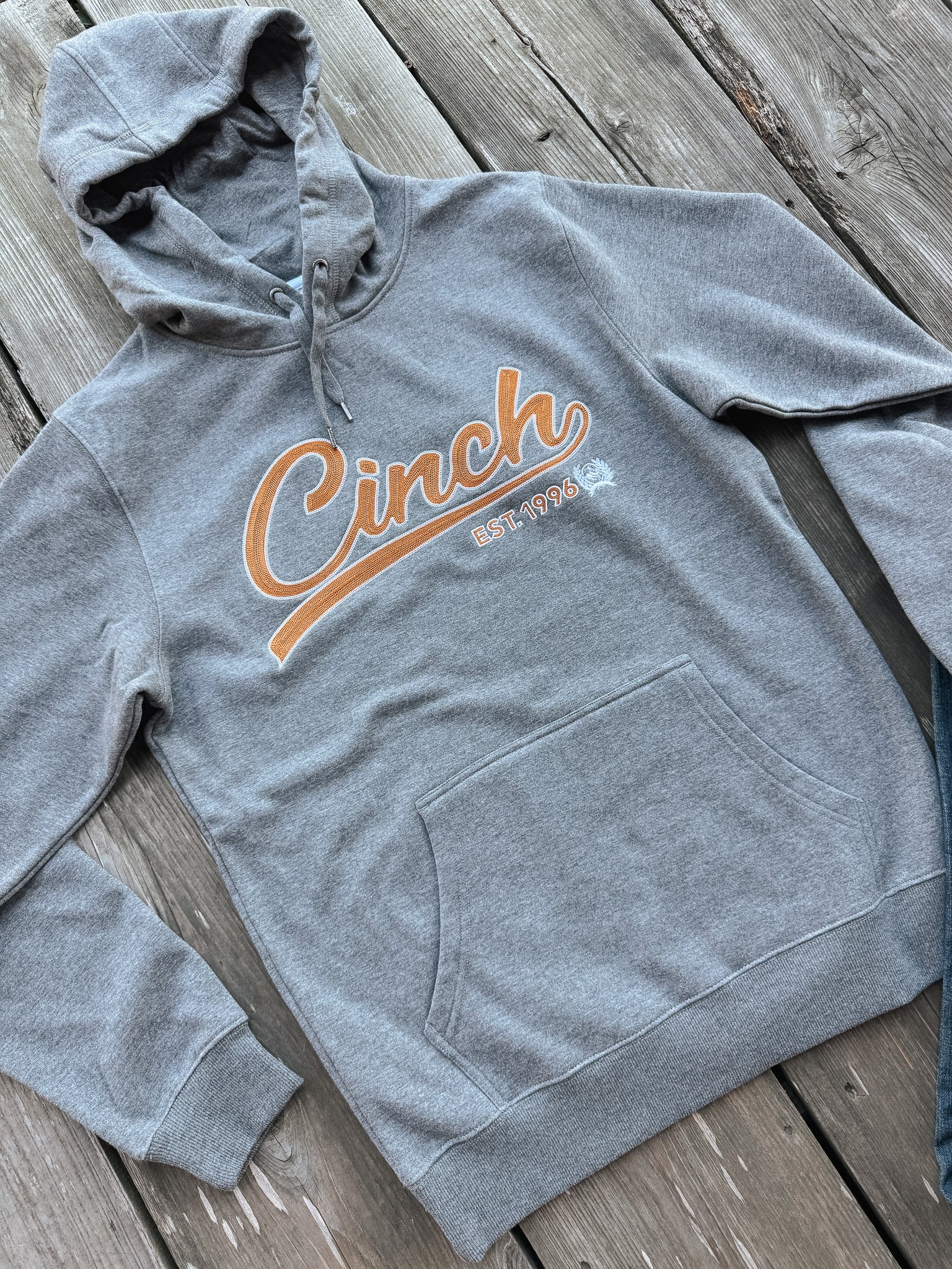 Men's Cinch Charcoal Grey Logo Hoodie