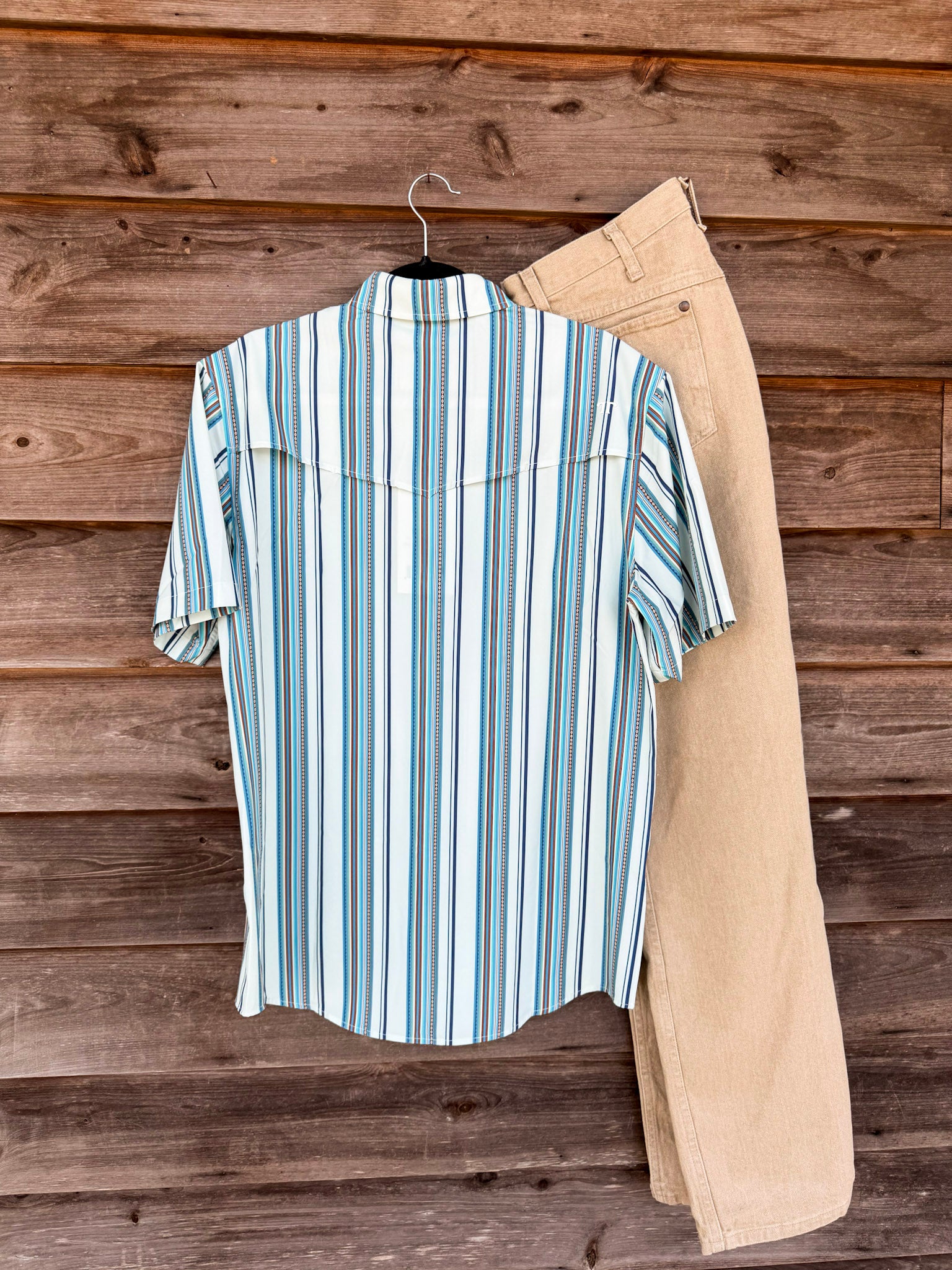 Ferrell The James in Light Blue - Short Sleeve Snap Shirt