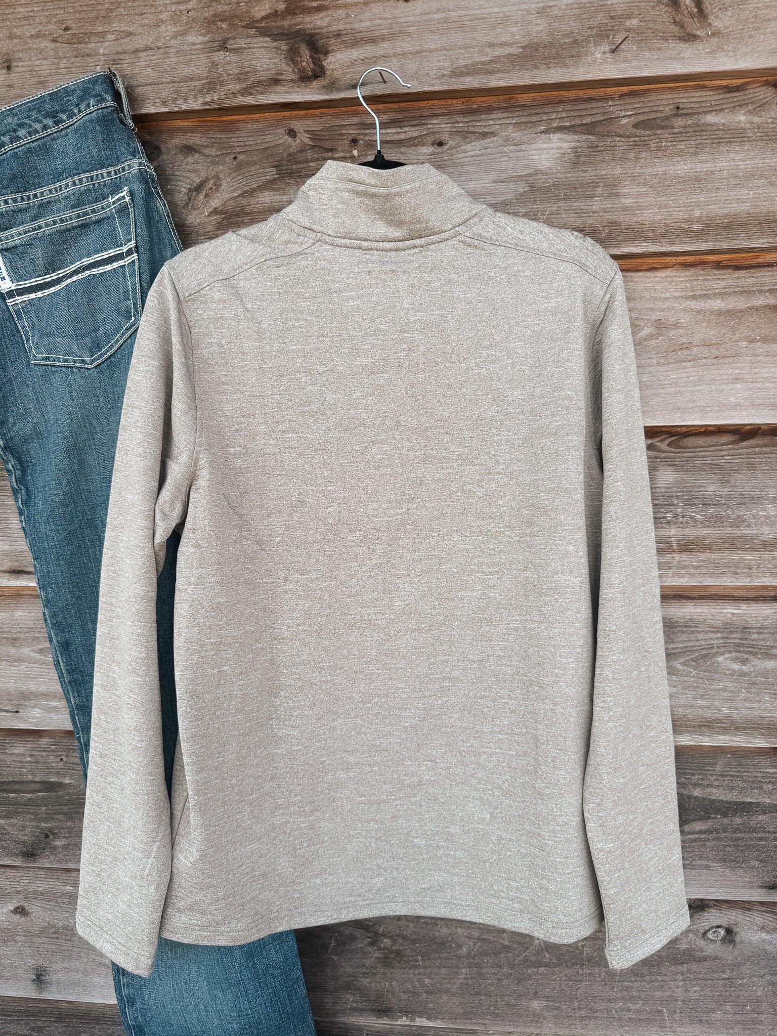 Men's Cinch Stone Brown Quarter Zip Pullover