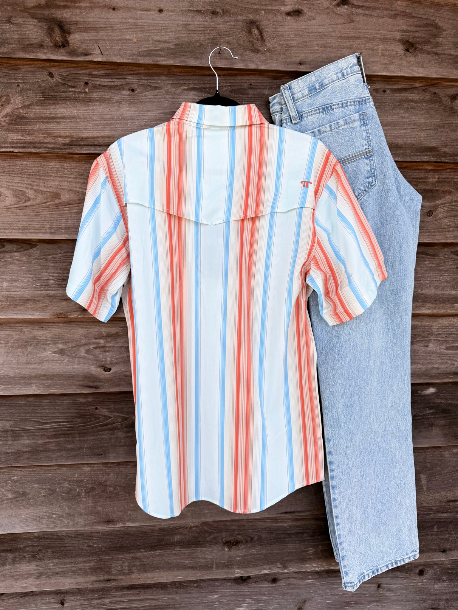 Ferrell The Harrison in Salmon - Short Sleeve Snap Shirt