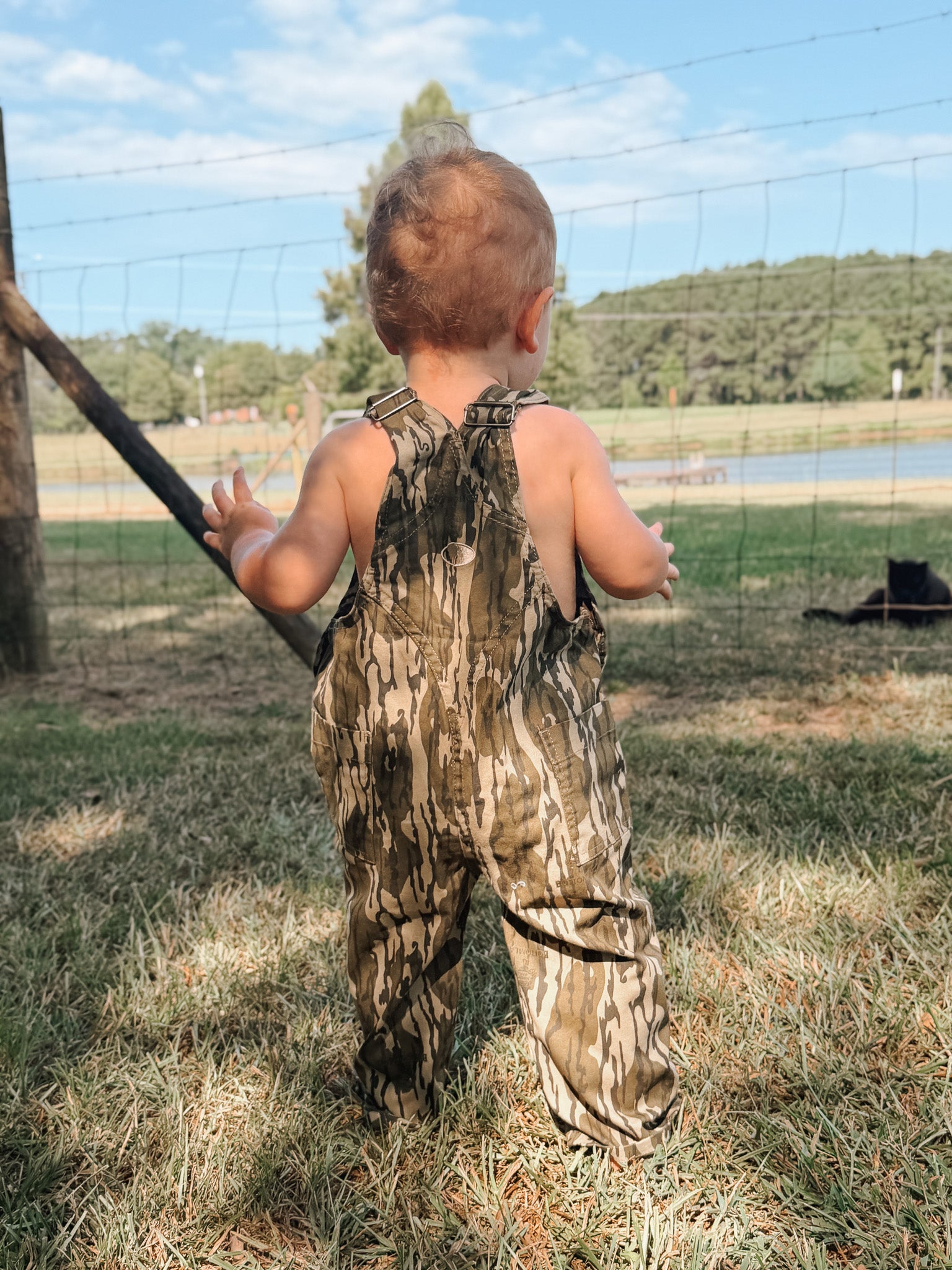 Mossy Oak Cotton Mill Toddler Bib Overall in Bottomland