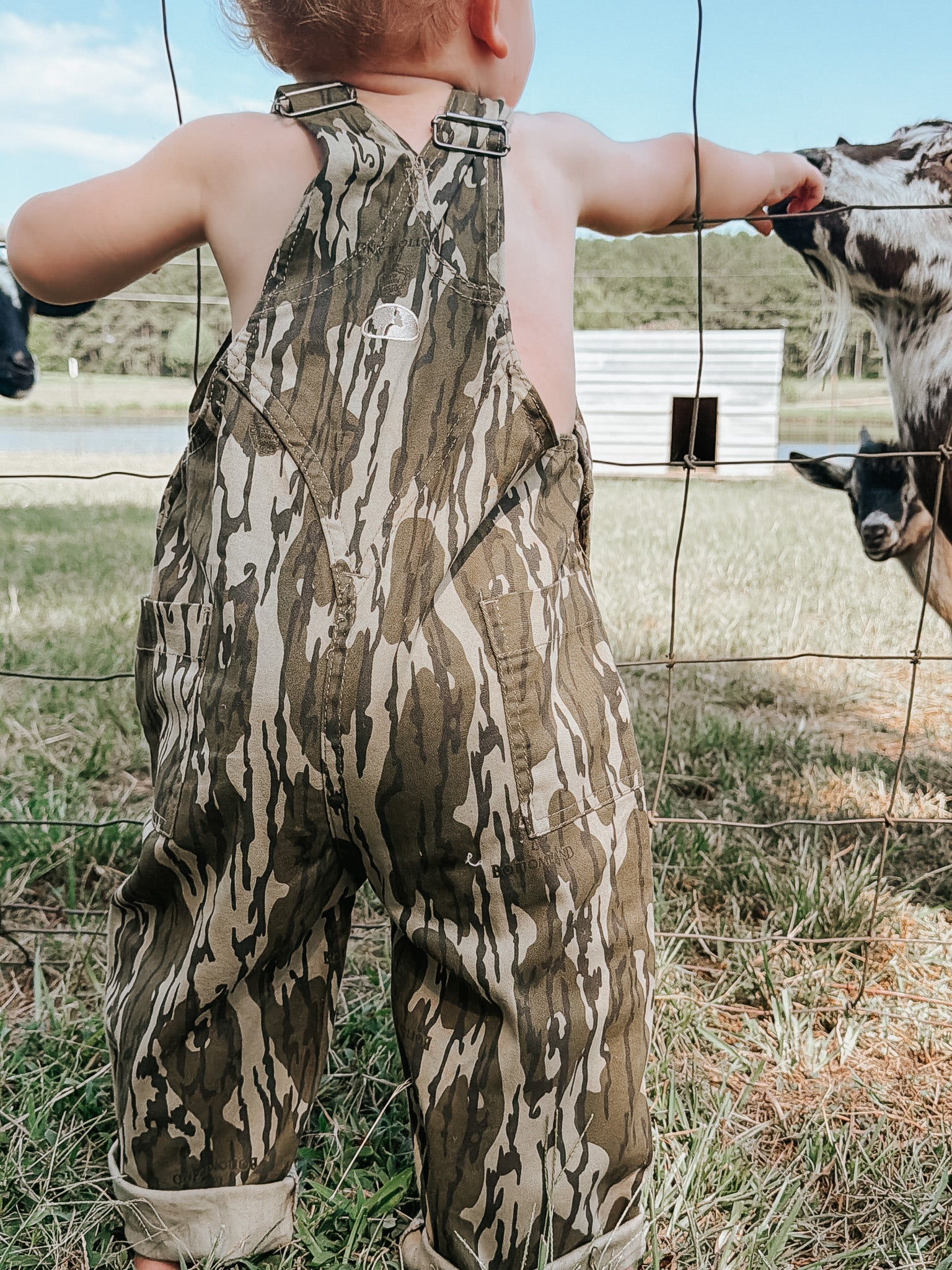 Mossy Oak Cotton Mill Toddler Bib Overall in Bottomland
