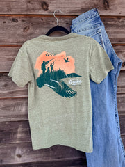 Men's Drake Family Tradition Scenic T-Shirt in Sage Light Heather