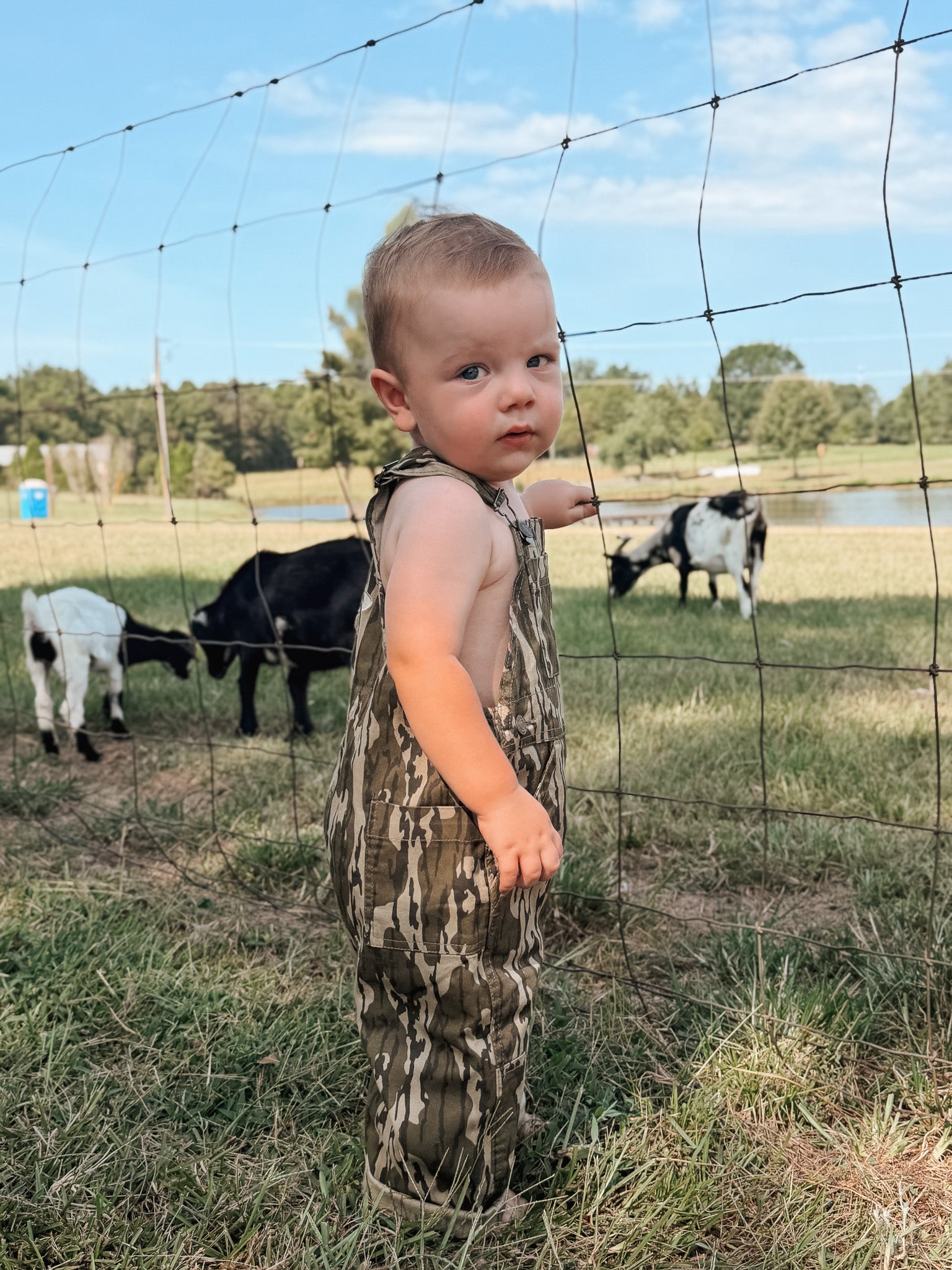 Mossy Oak Cotton Mill Toddler Bib Overall in Bottomland