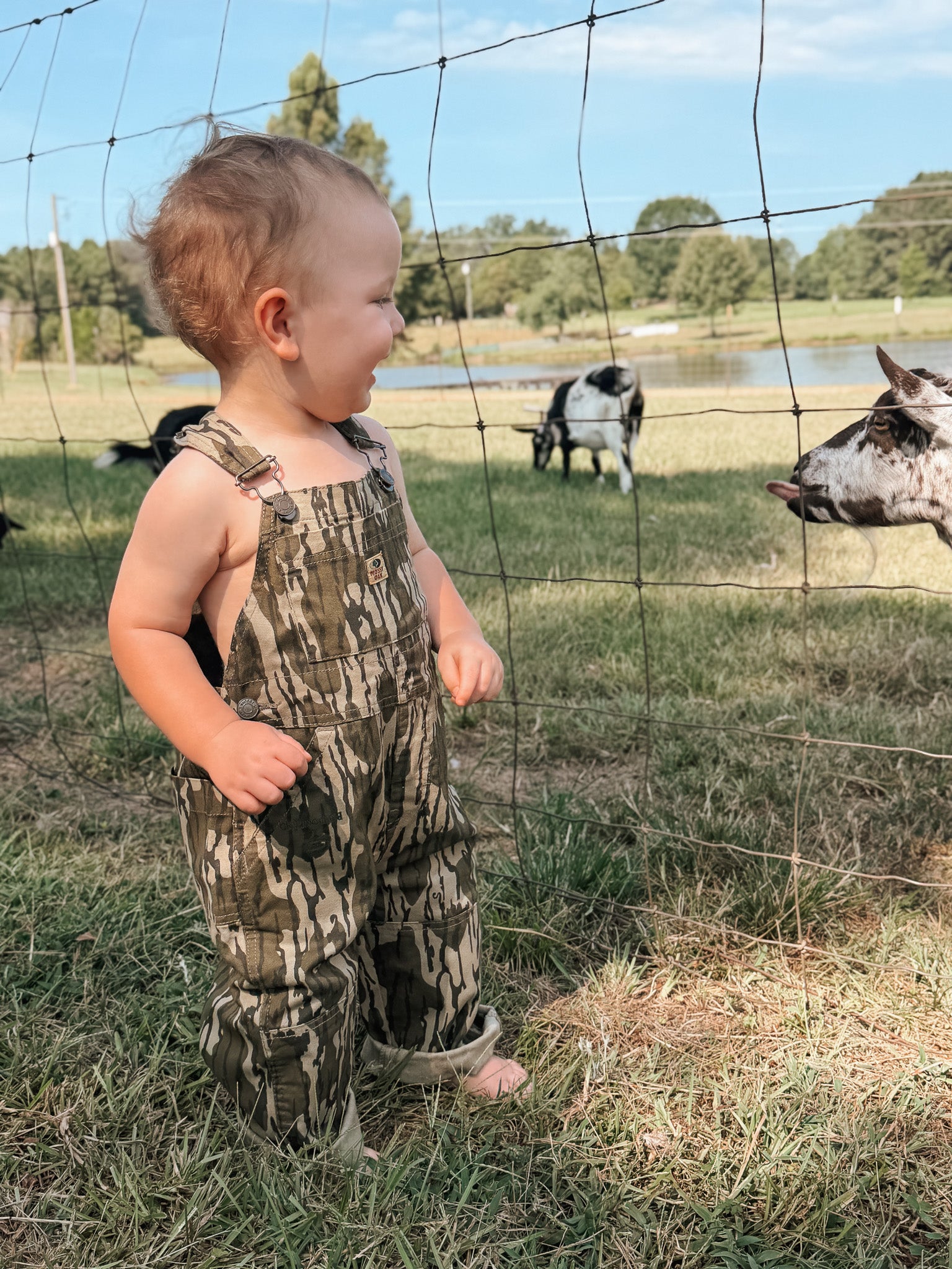 Mossy Oak Cotton Mill Toddler Bib Overall in Bottomland
