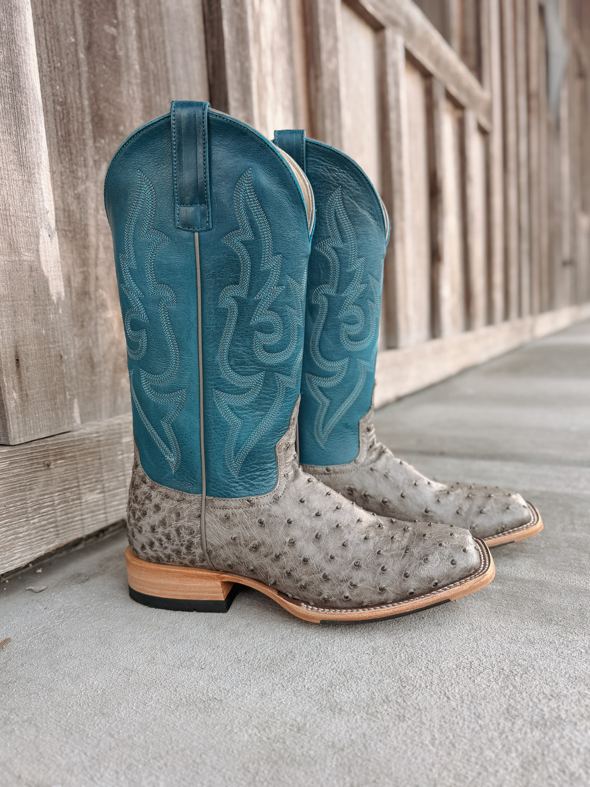 Horse Power | Men's Top Hand Serpentine Bruciato Full Quill Ostrich Boots