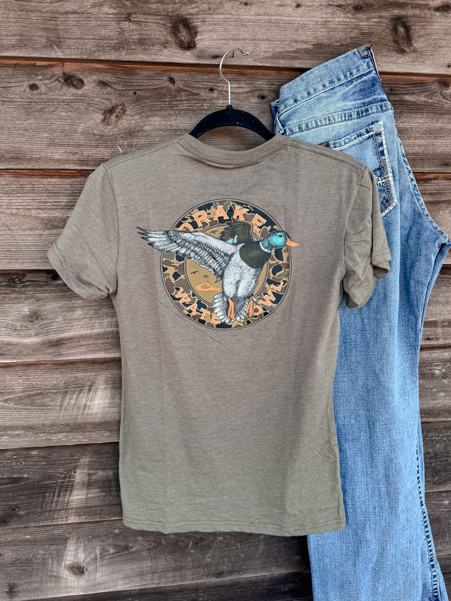 Men's Drake Circle Mallard T-Shirt in Kalamata Light Heather