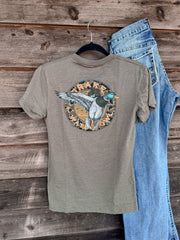 Men's Drake Circle Mallard T-Shirt in Kalamata Light Heather