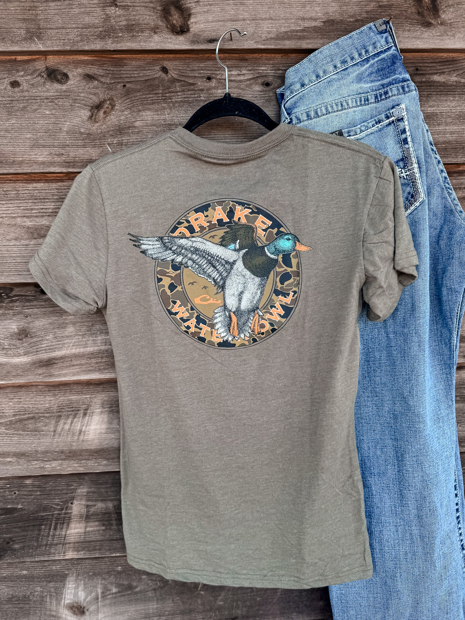 Men's Drake Circle Mallard T-Shirt in Kalamata Light Heather