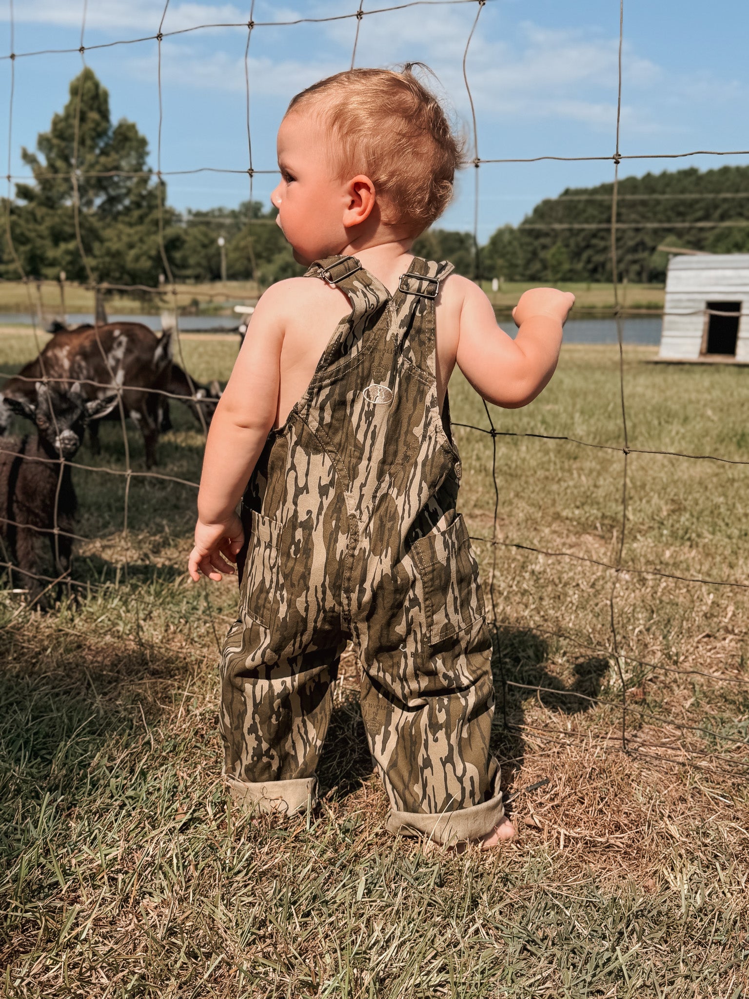 Mossy Oak Cotton Mill Toddler Bib Overall in Bottomland
