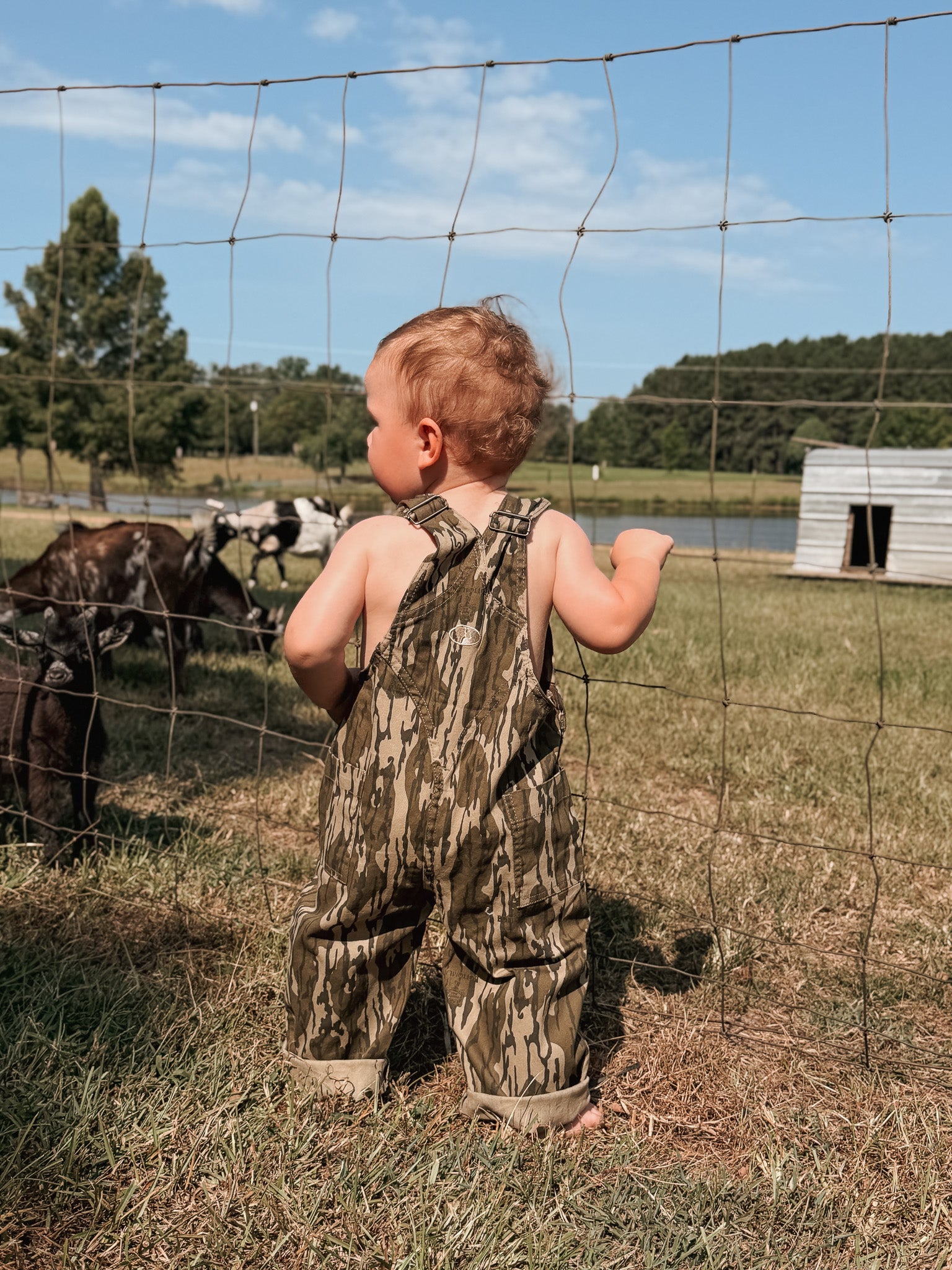 Mossy Oak Cotton Mill Toddler Bib Overall in Bottomland