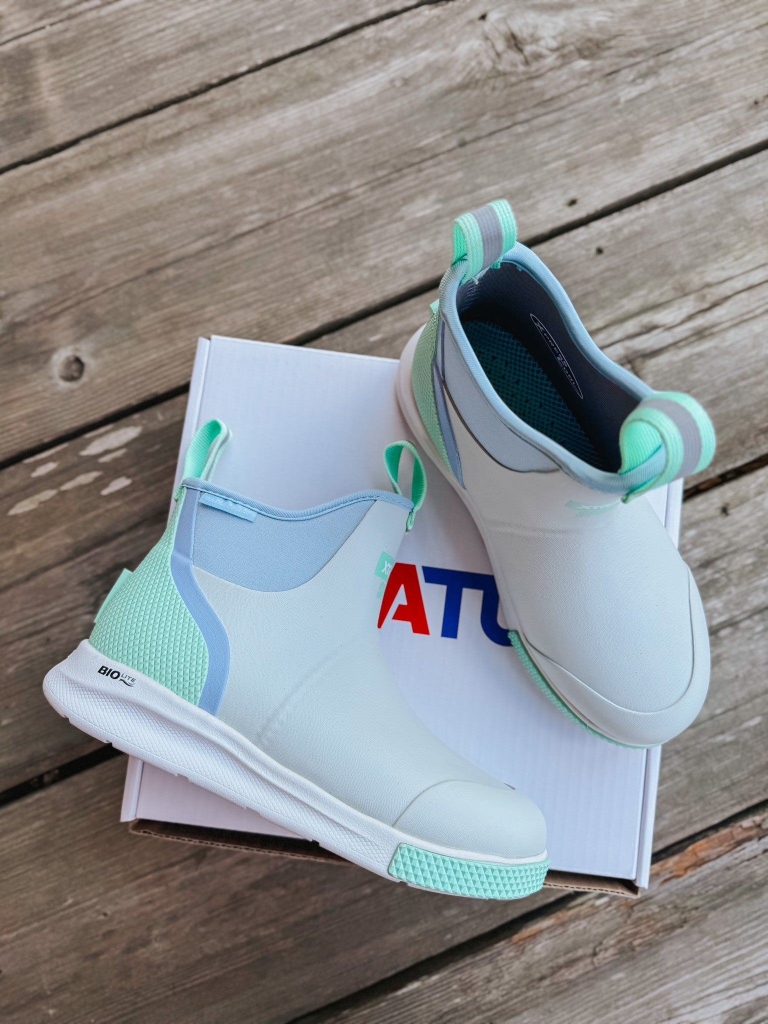 Women's Xtratuf 6 in Ankle Deck Boot Sport in Cloud Multi