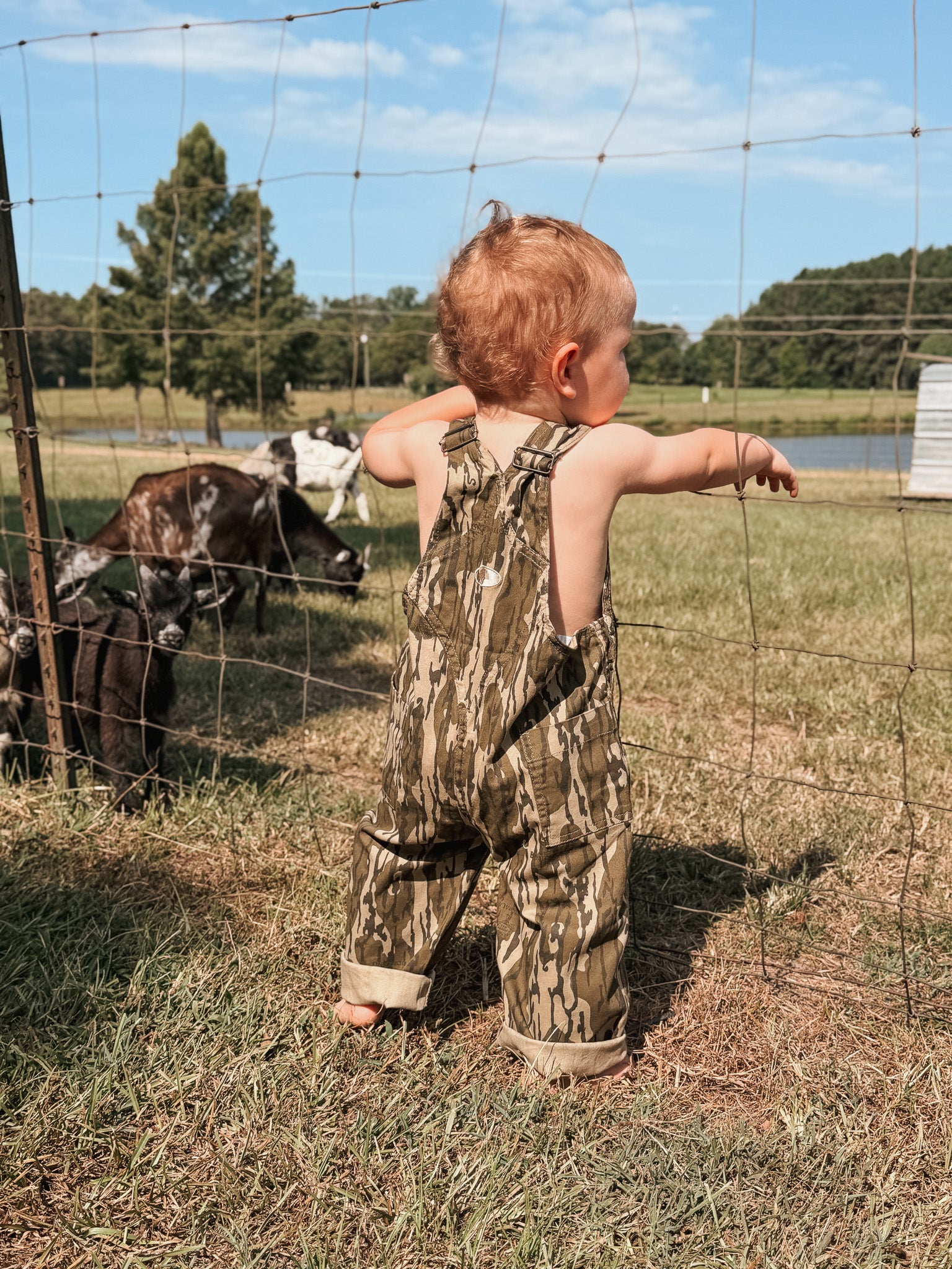 Mossy Oak Cotton Mill Toddler Bib Overall in Bottomland
