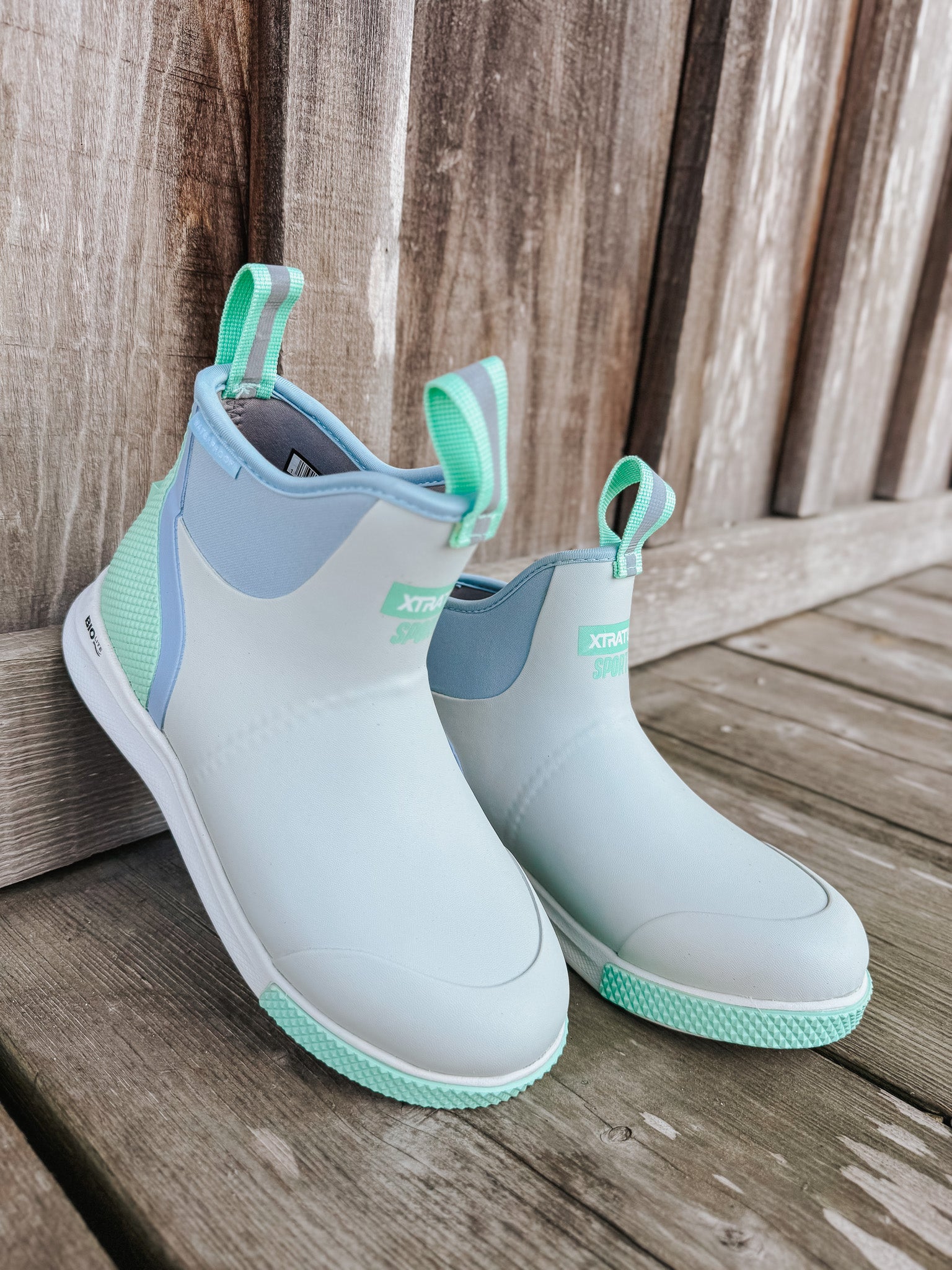 Women's Xtratuf 6 in Ankle Deck Boot Sport in Cloud Multi