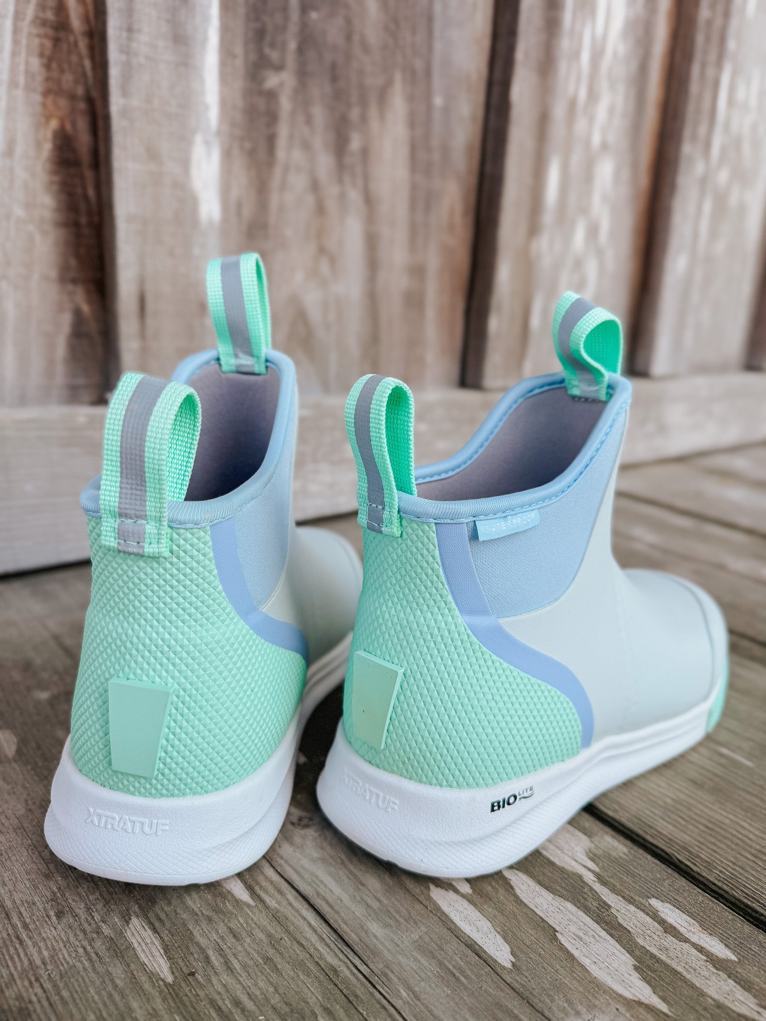 Women's Xtratuf 6 in Ankle Deck Boot Sport in Cloud Multi