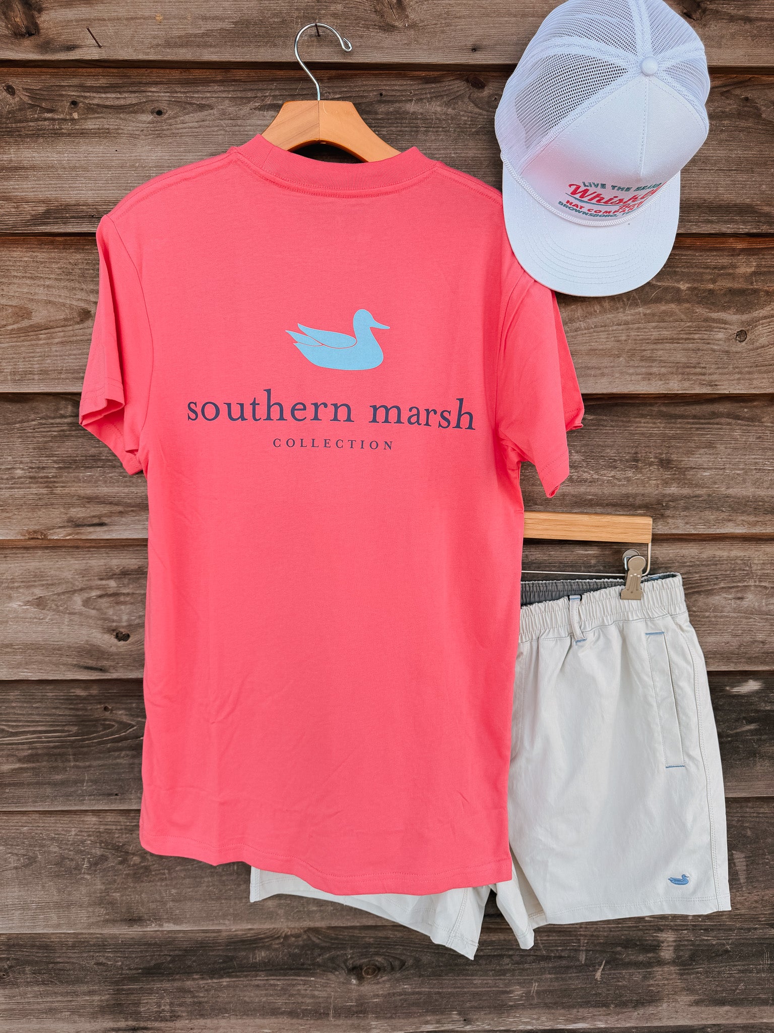 Southern Marsh Authentic Vibrant T-Shirt in Hibiscus
