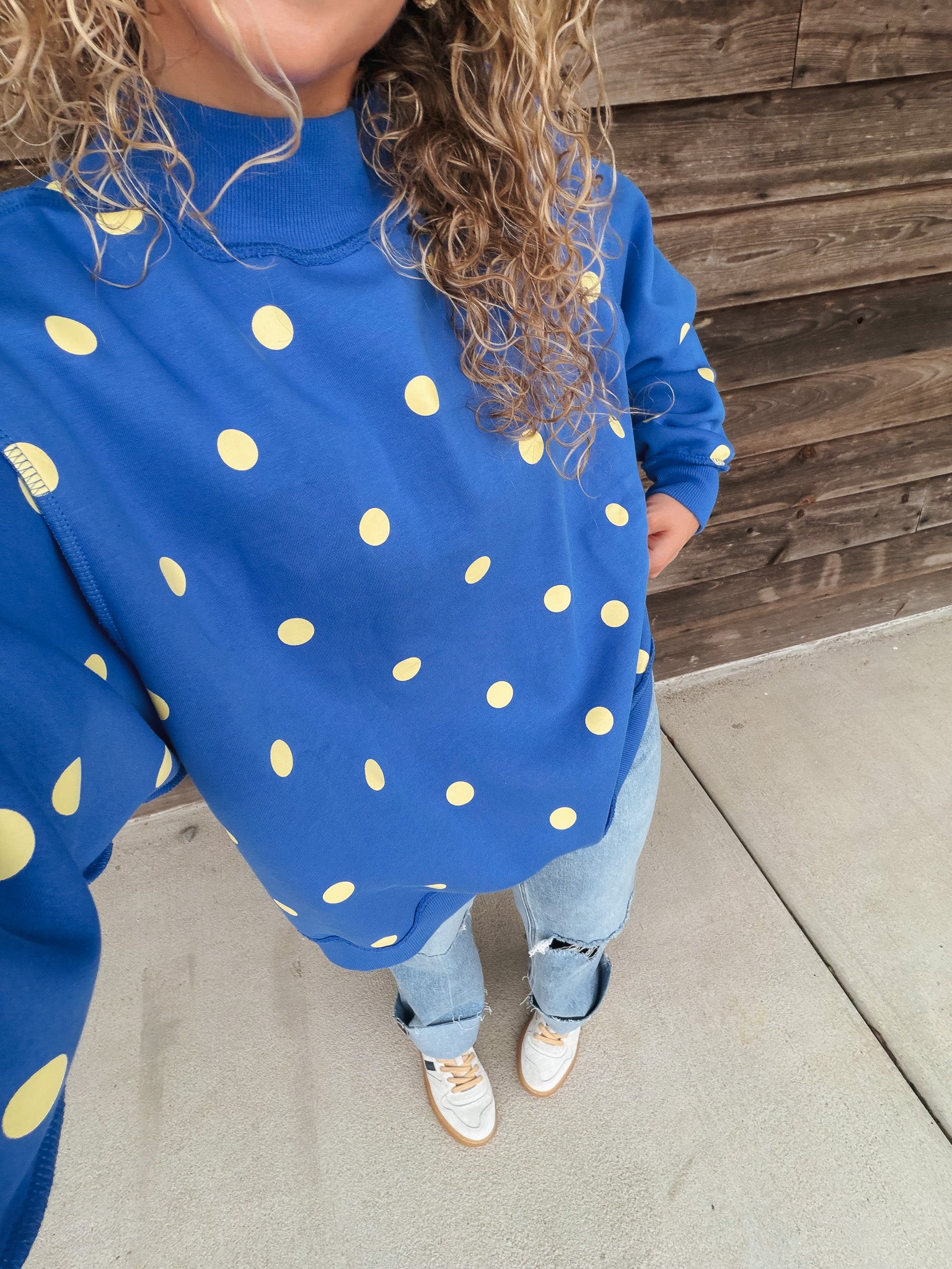 Mother Polka Dot REVERSIBLE Mock Neck