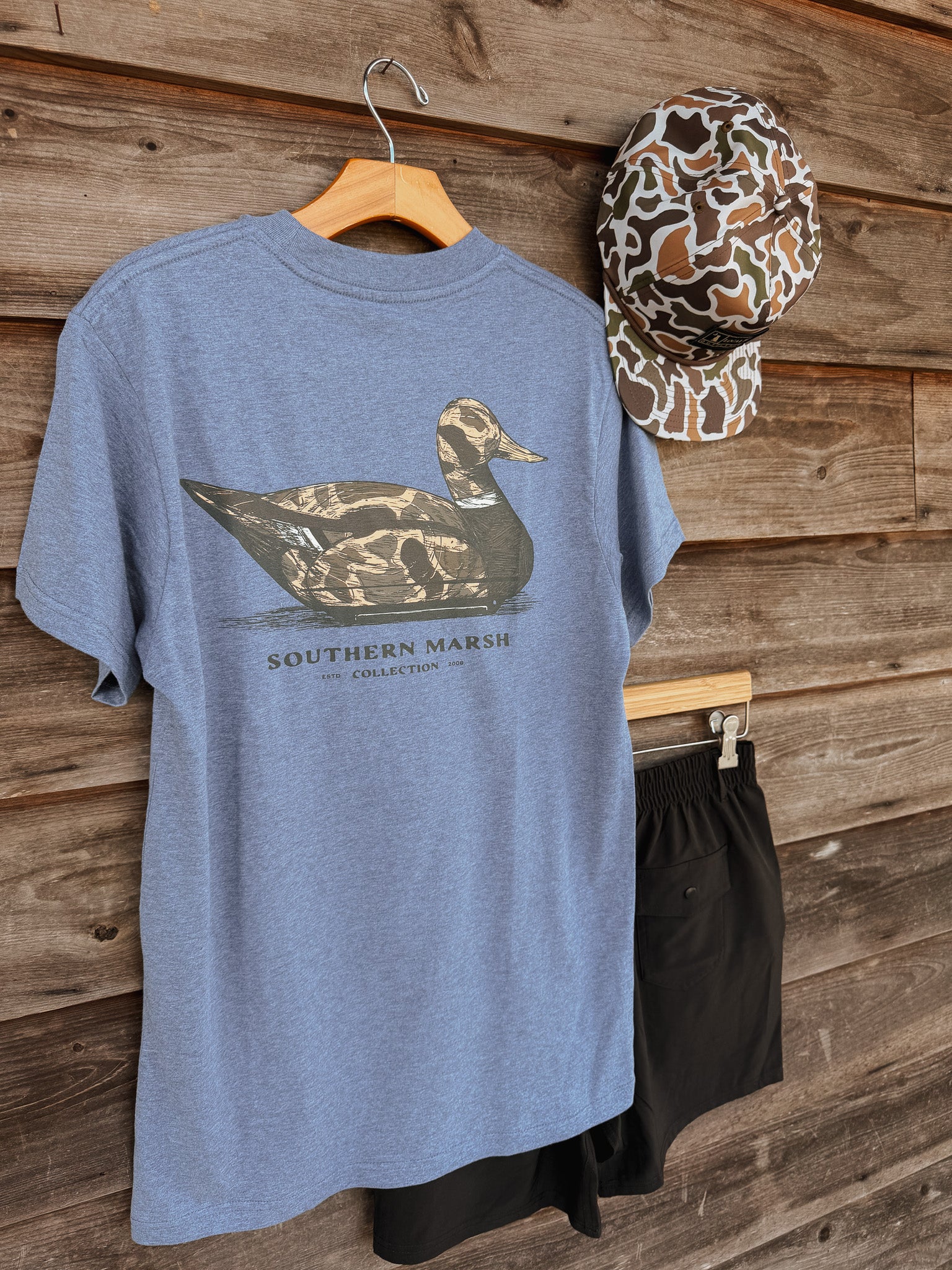 Southern Marsh Vintage Duck Decoy T-Shirt in Washed Slate