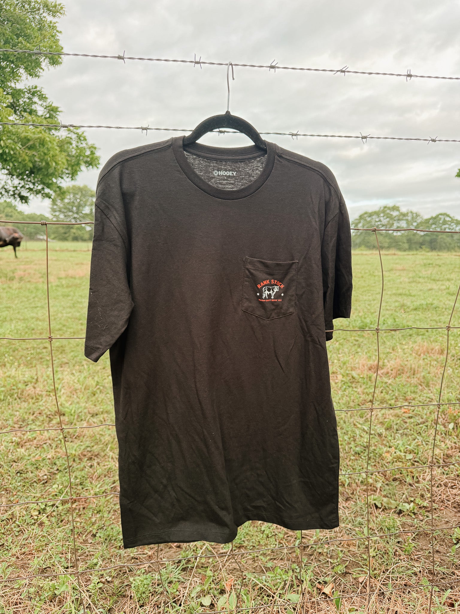 Hooey Men's "Charbray" Black Rank Stock Pocket T-Shirt