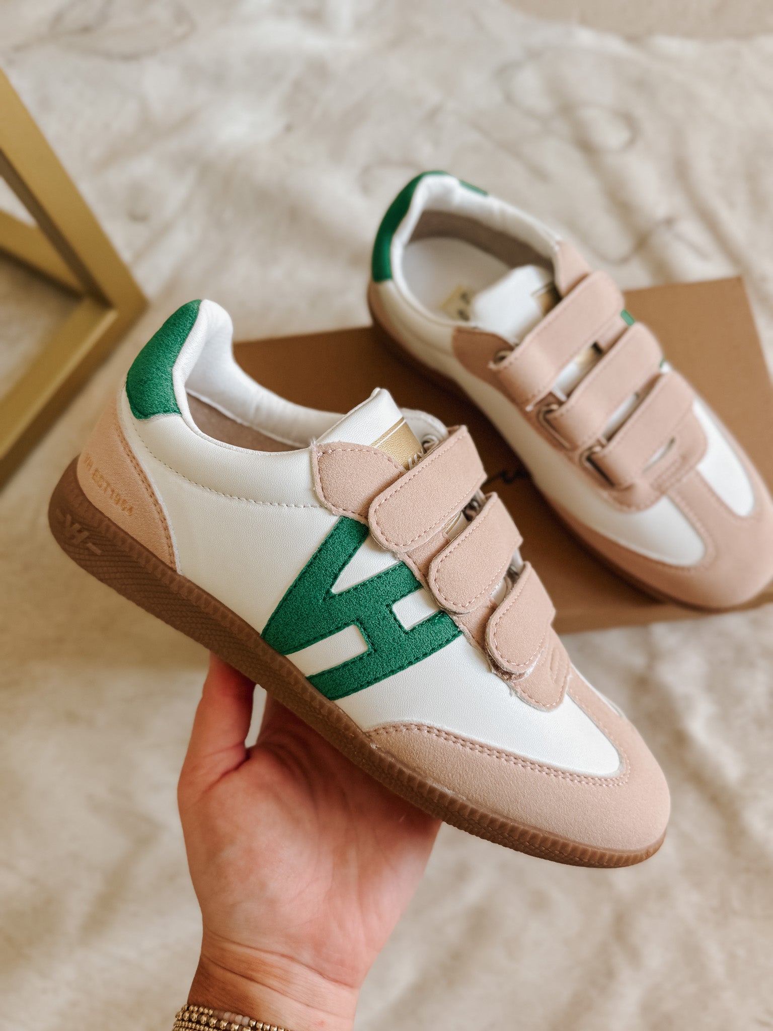 Vintage Havana Pace 5 White Taupe Green Sneakers