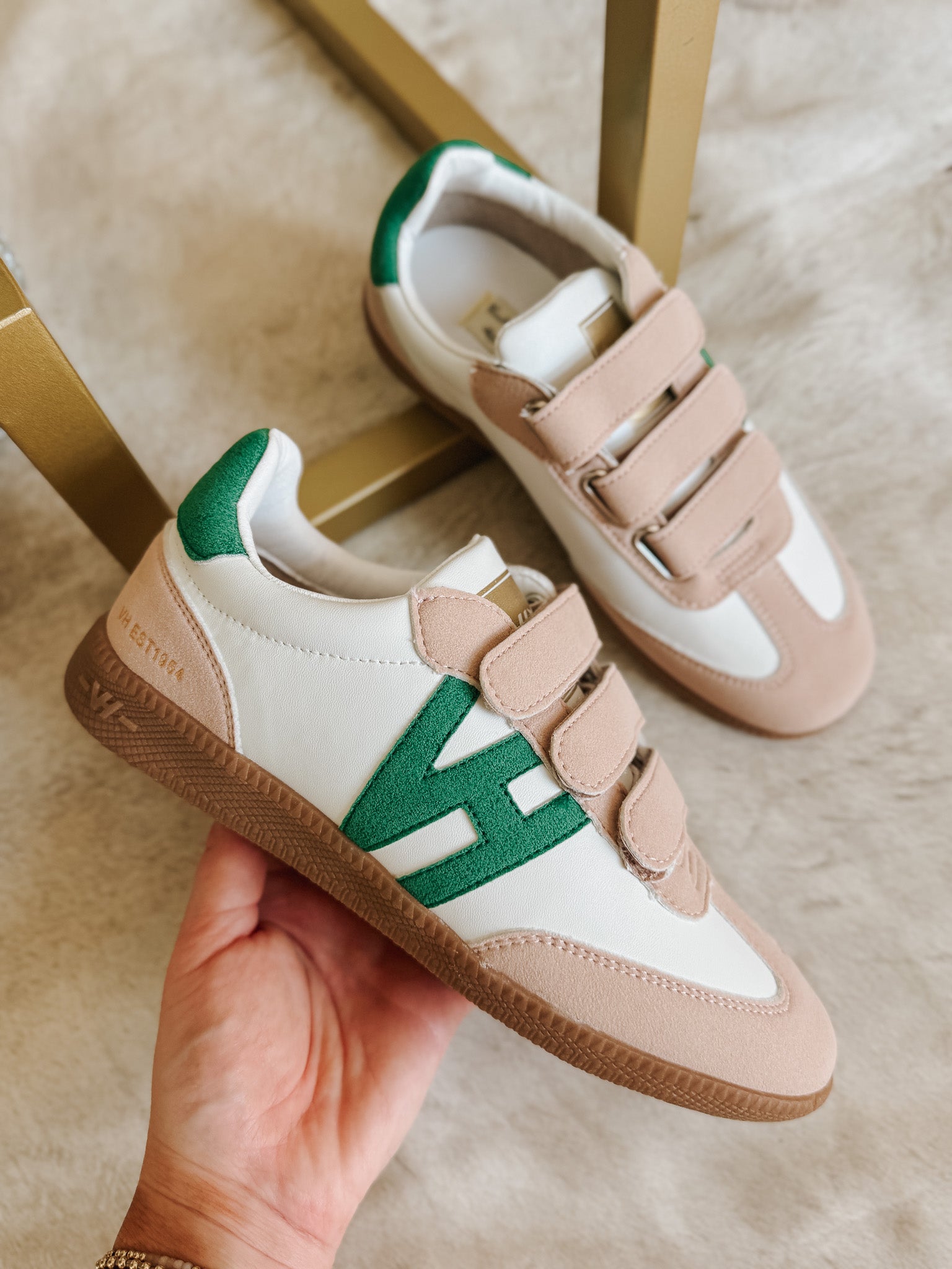 Vintage Havana Pace 5 White Taupe Green Sneakers