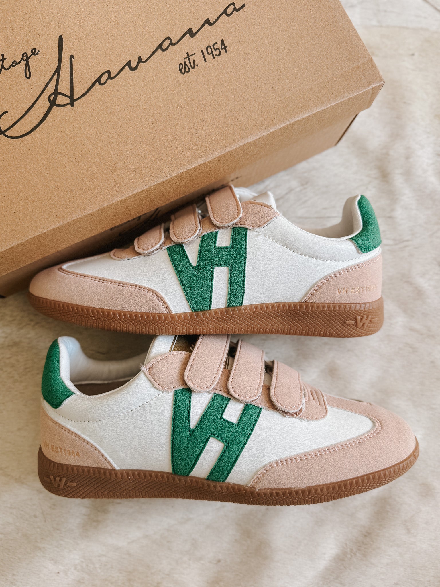 Vintage Havana Pace 5 White Taupe Green Sneakers