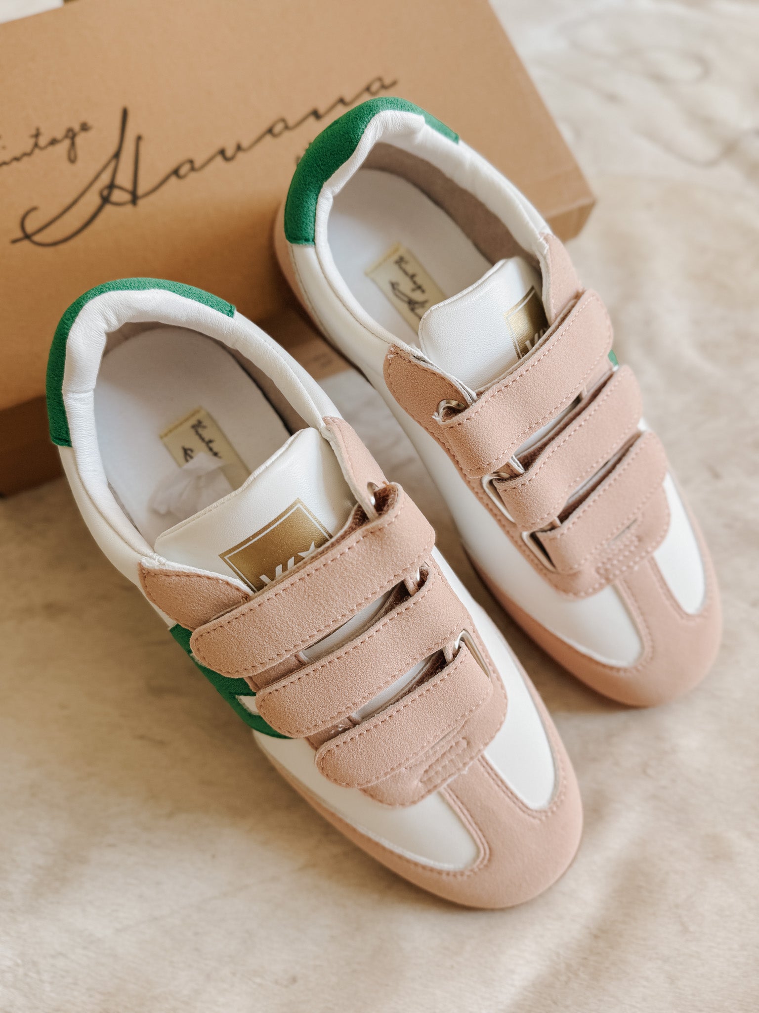 Vintage Havana Pace 5 White Taupe Green Sneakers