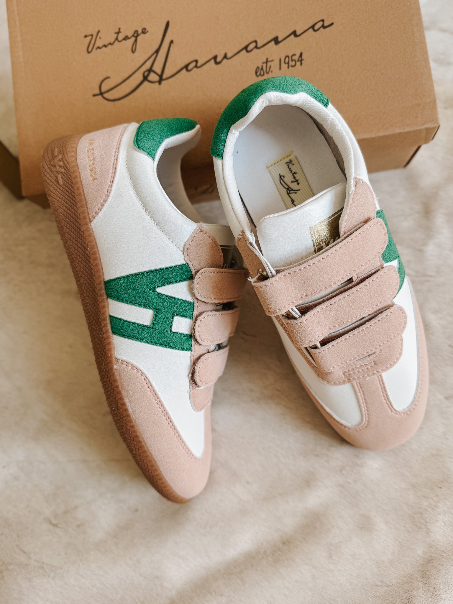 Vintage Havana Pace 5 White Taupe Green Sneakers