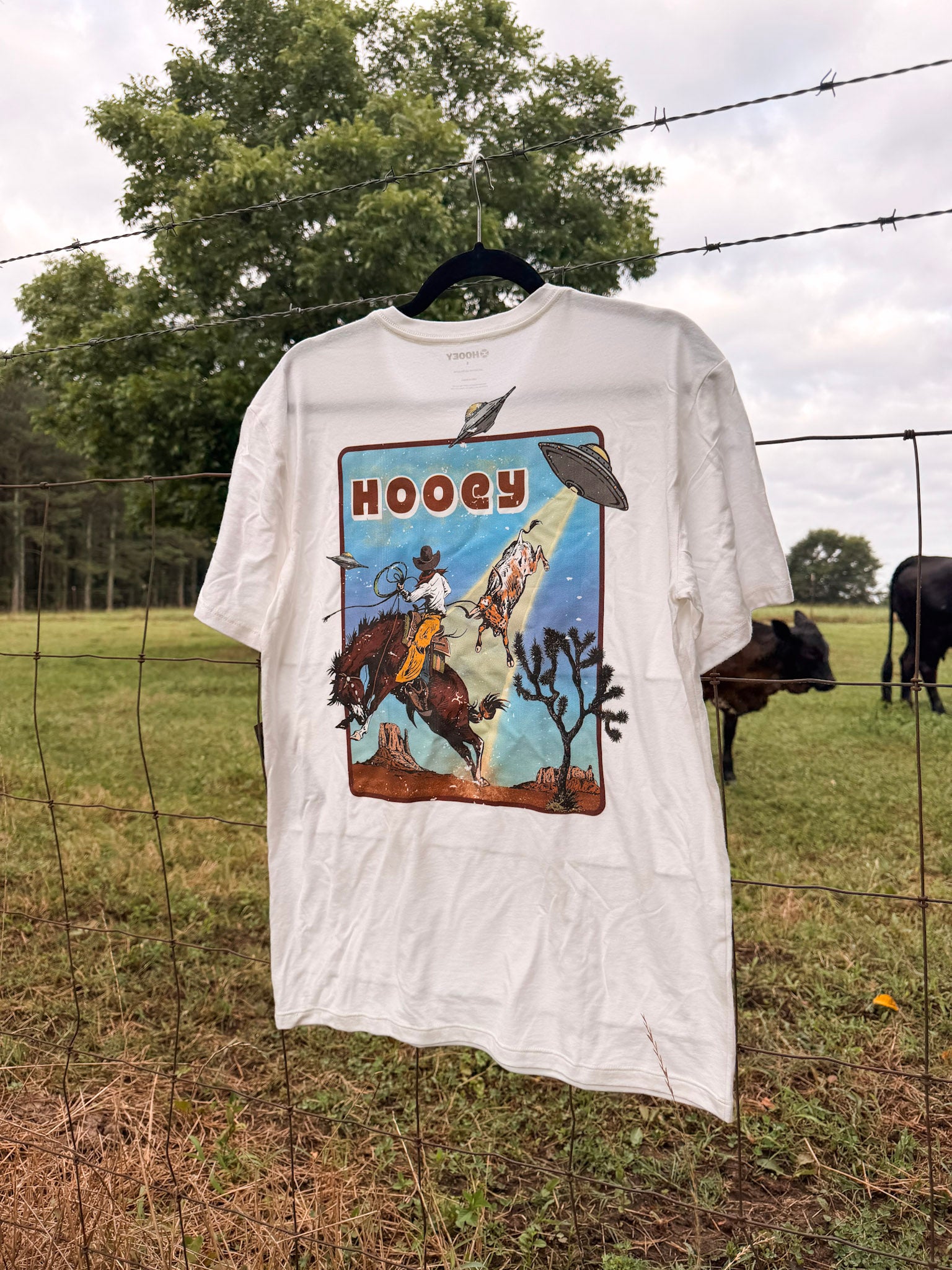 Men's Hooey "Space Rustler" T-Shirt in Cream
