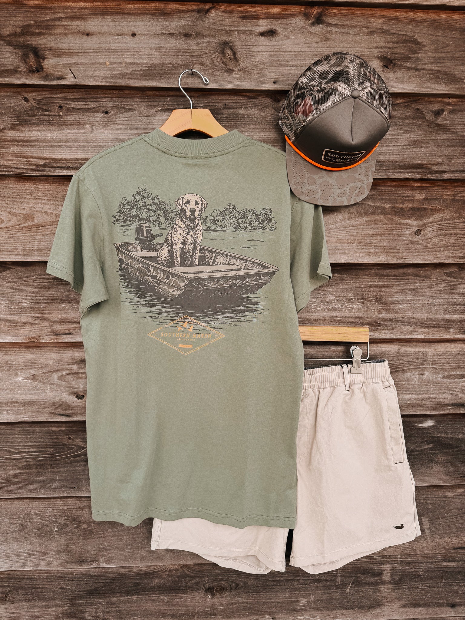 Southern Marsh Patient Pup T-Shirt in Bay Green