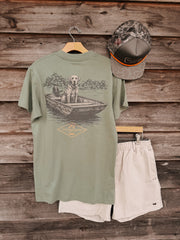 Southern Marsh Patient Pup T-Shirt in Bay Green
