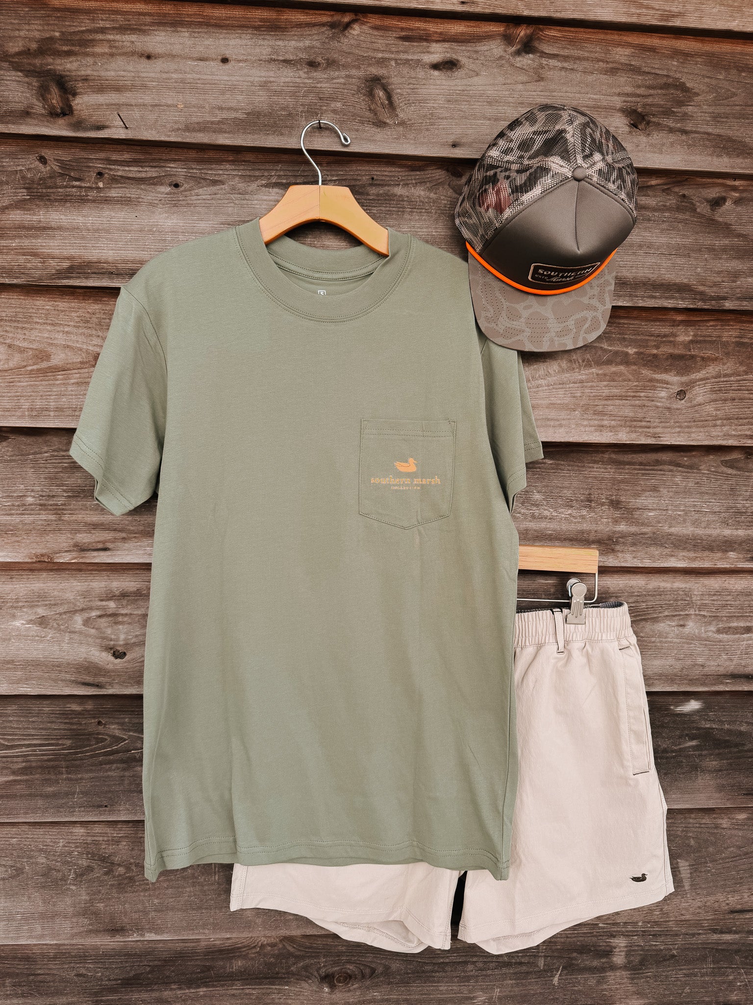 Southern Marsh Patient Pup T-Shirt in Bay Green
