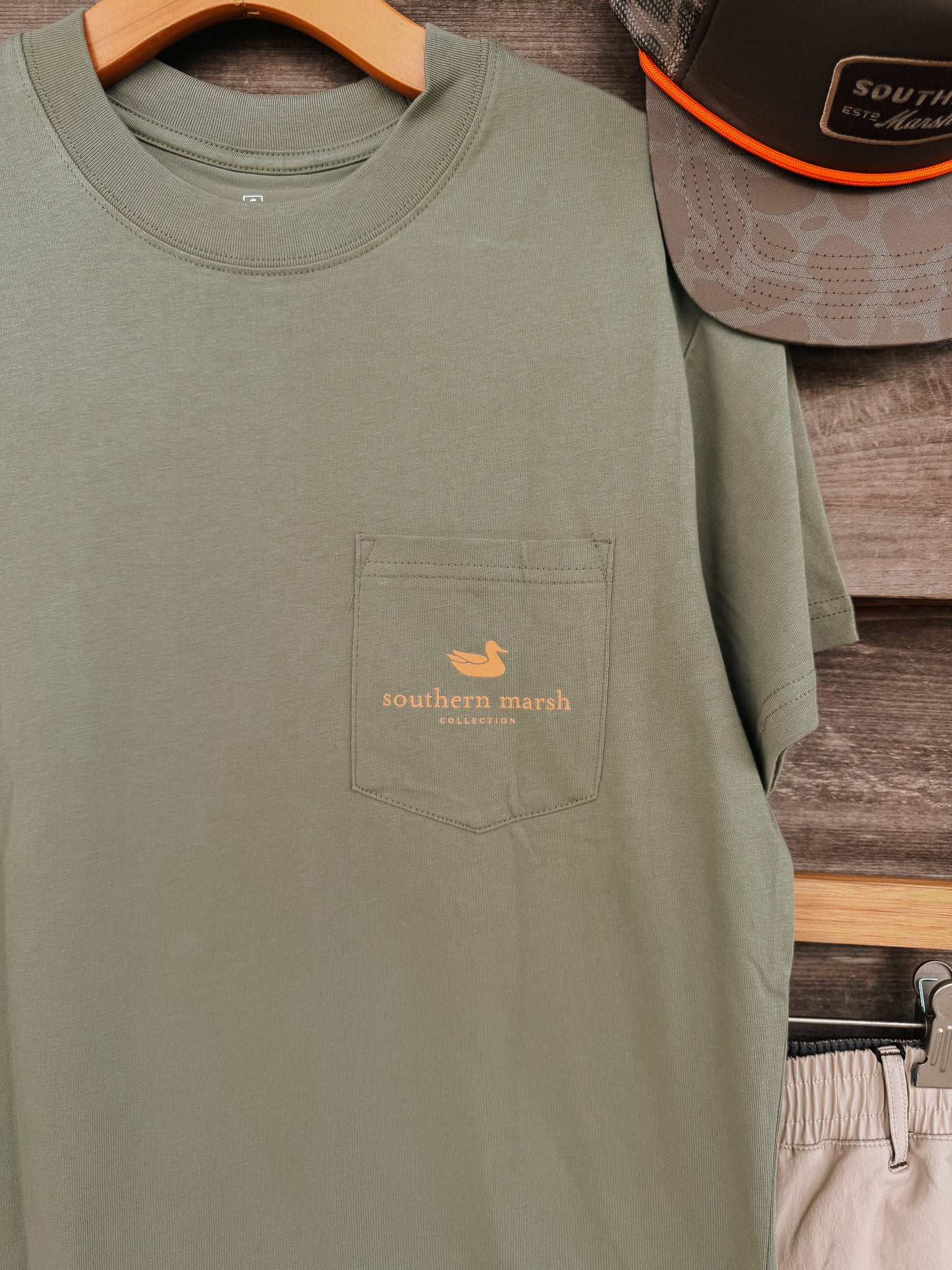 Southern Marsh Patient Pup T-Shirt in Bay Green