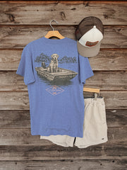 Southern Marsh Patient Pup T-Shirt in Washed Blue
