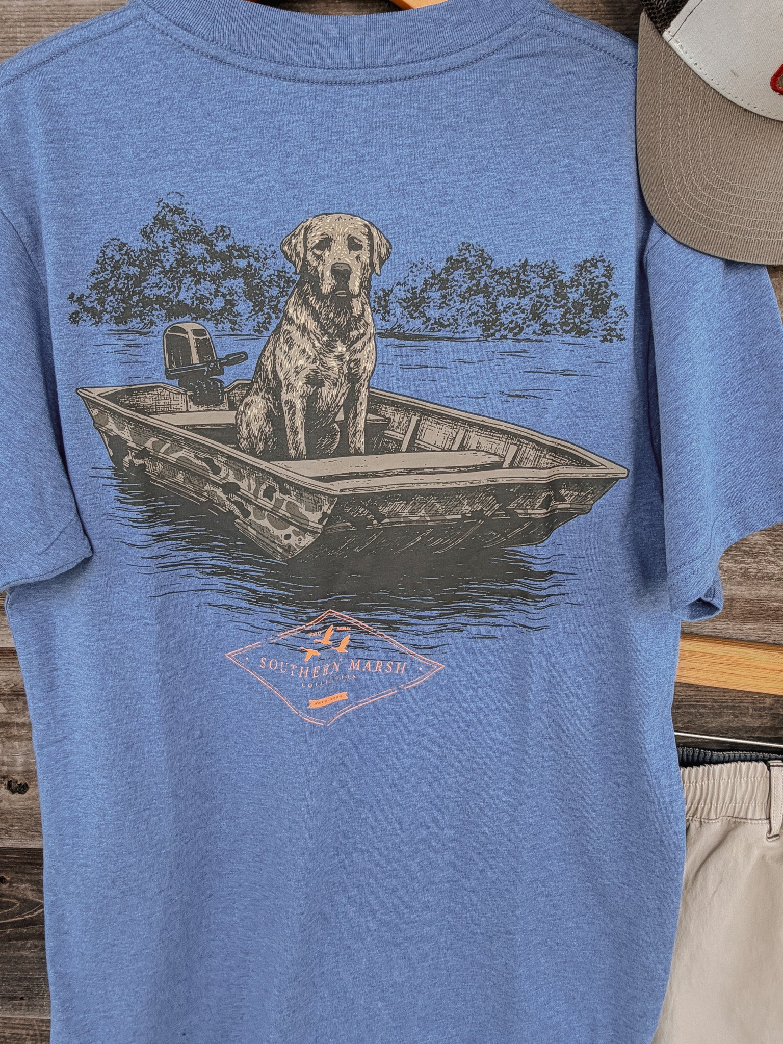 Southern Marsh Patient Pup T-Shirt in Washed Blue