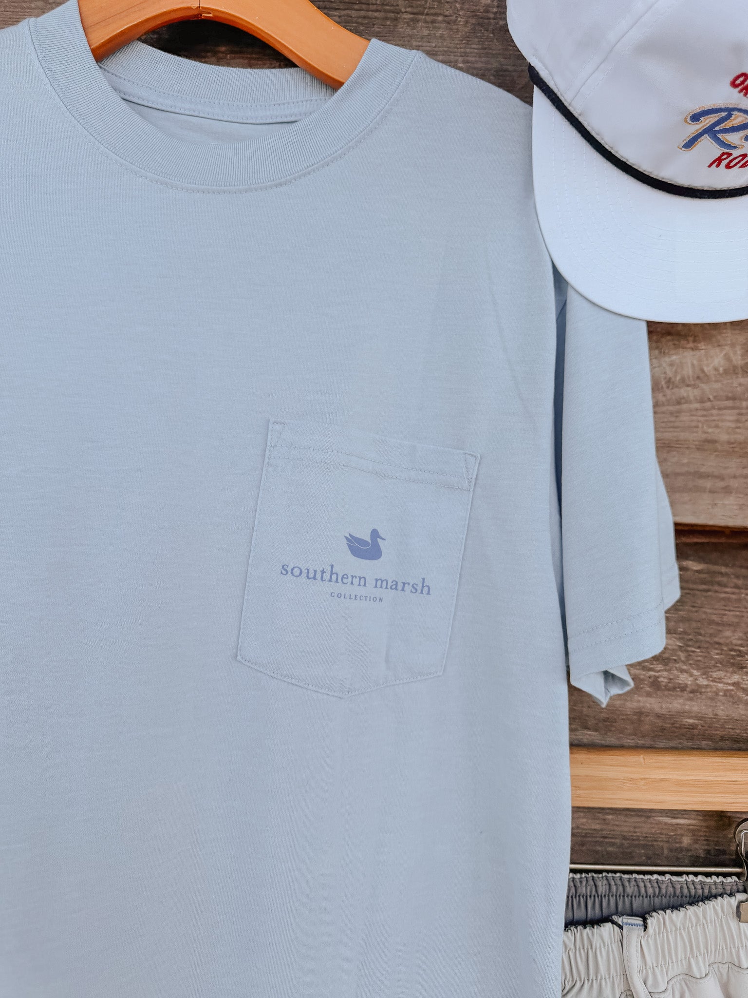 Southern Marsh Freedom Seawash T-Shirt in Mist Blue