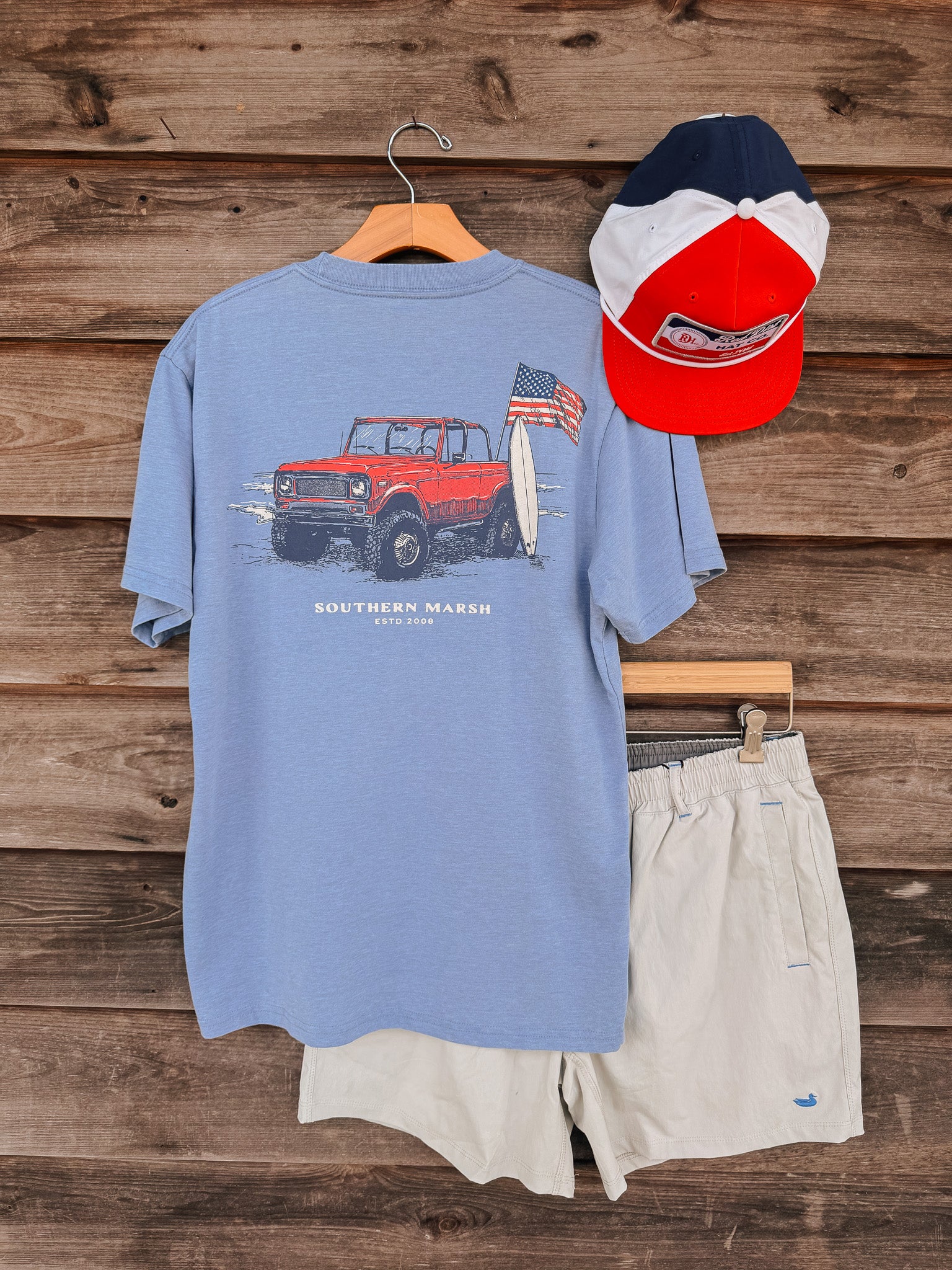 Southern Marsh American Beach Rodeo Seawash T-Shirt