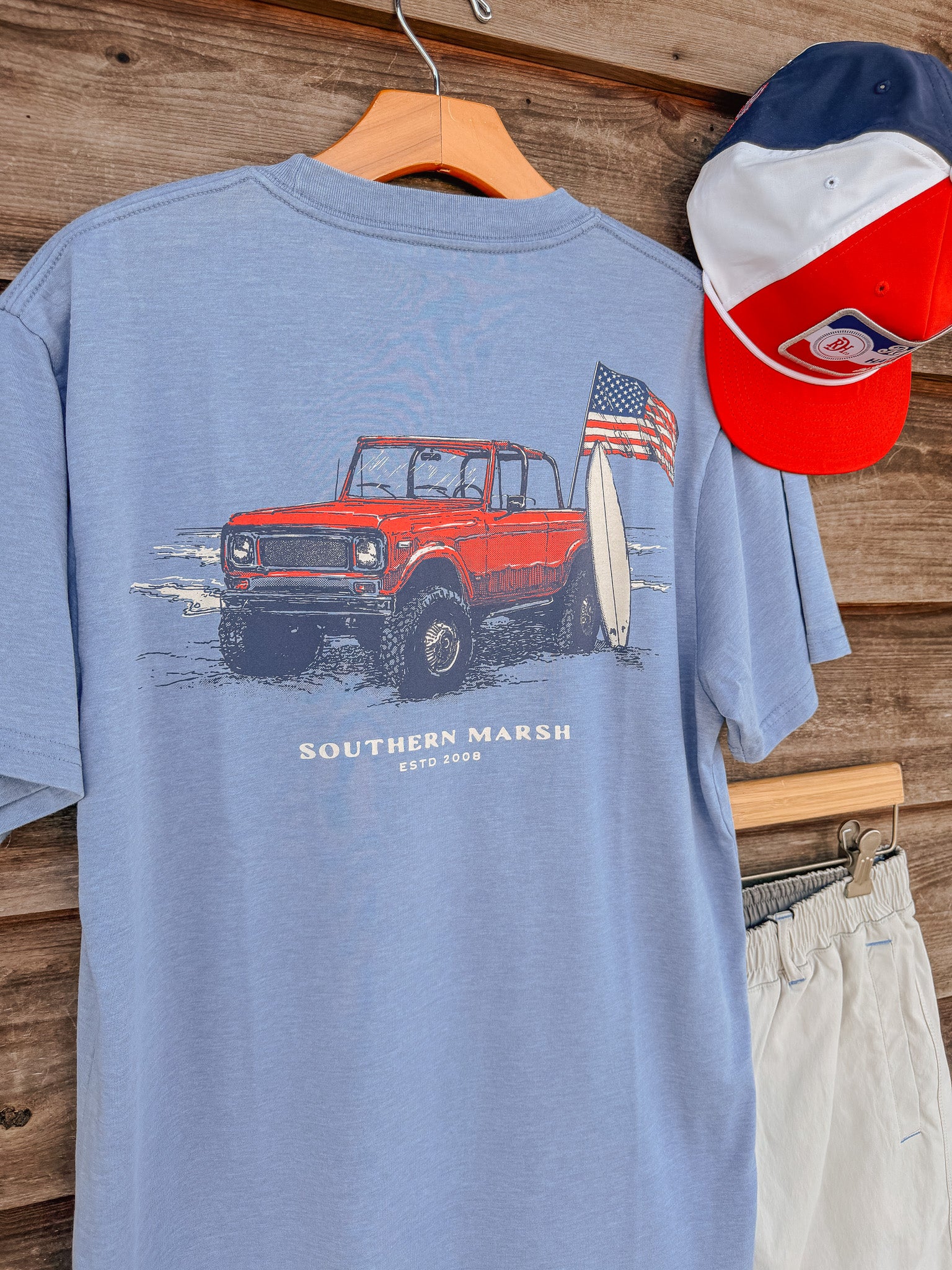 Southern Marsh American Beach Rodeo Seawash T-Shirt